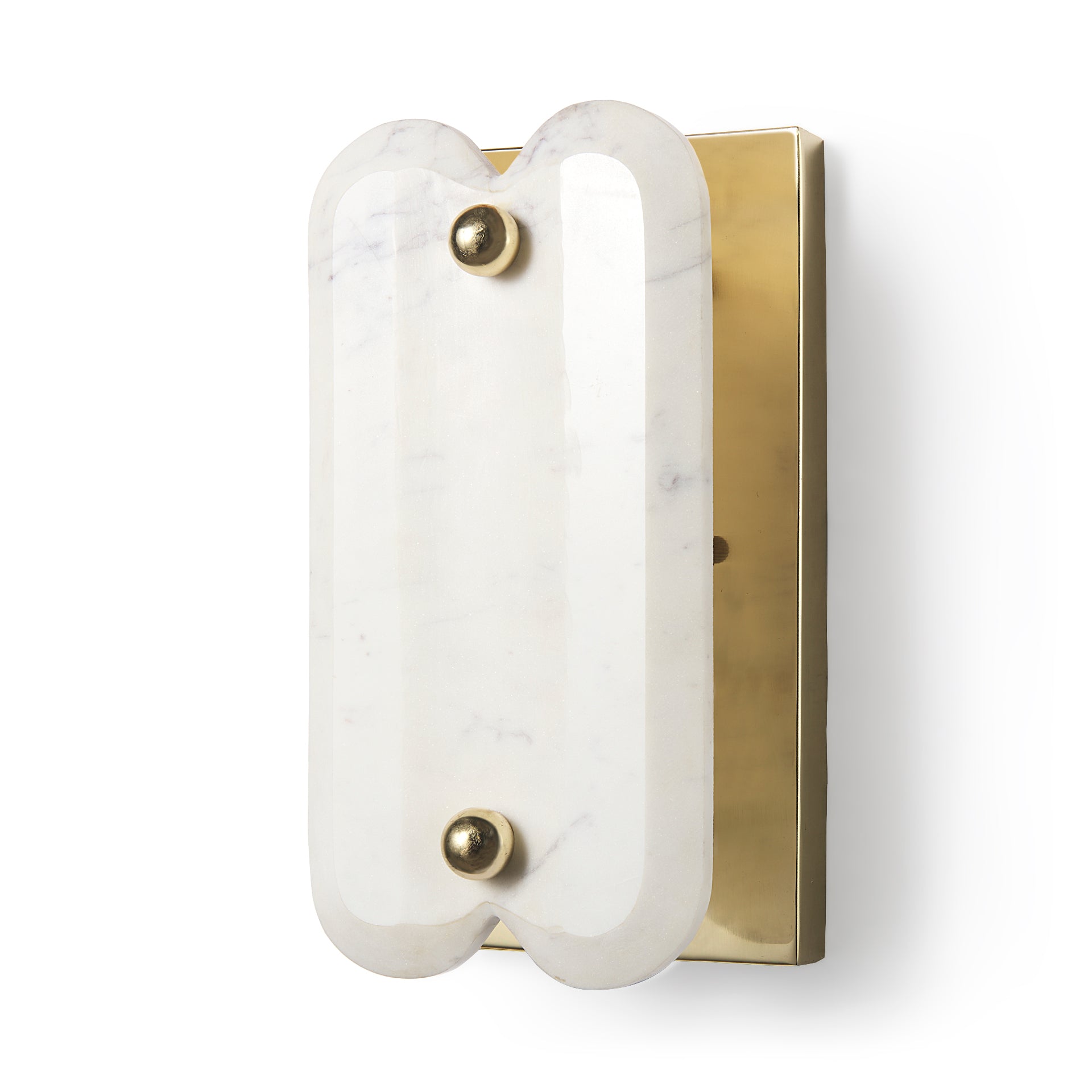 Stein Gold W/ White Marble Shade Wall Sconce