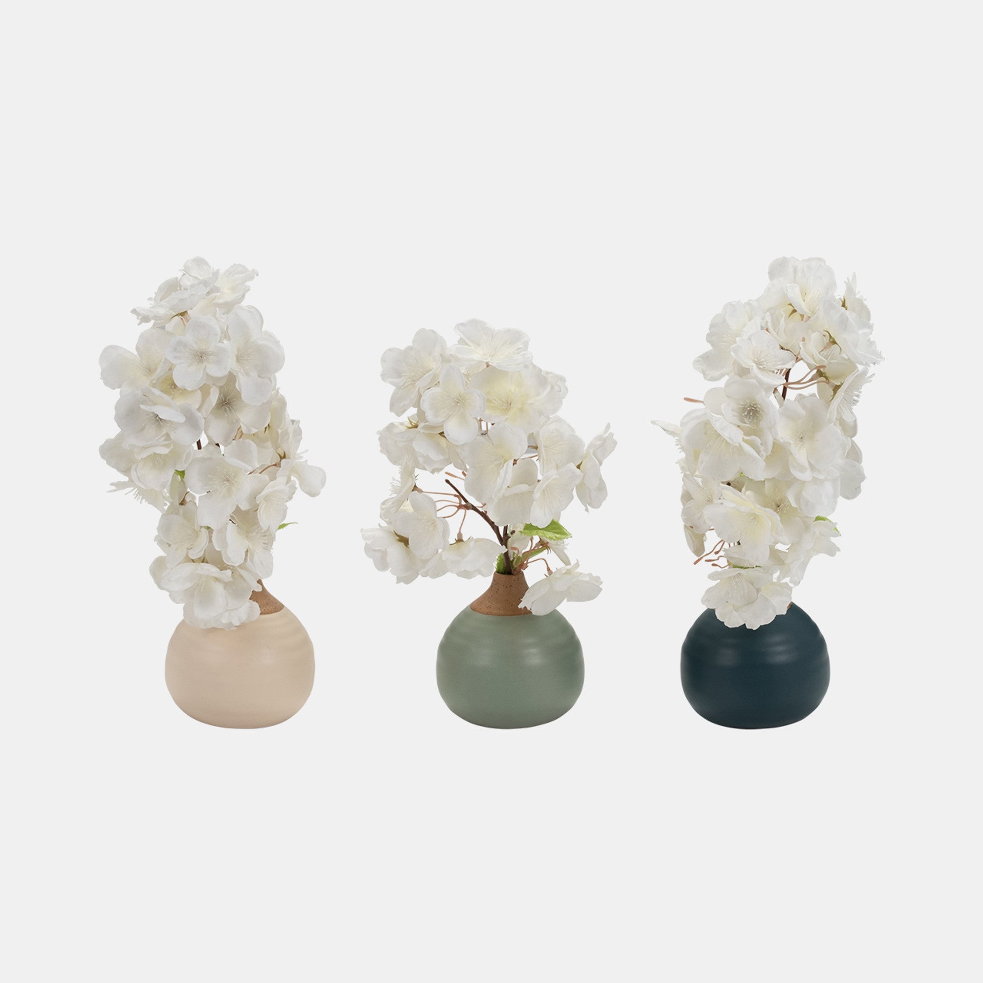 Matte Bud Vase, Teals & Greens