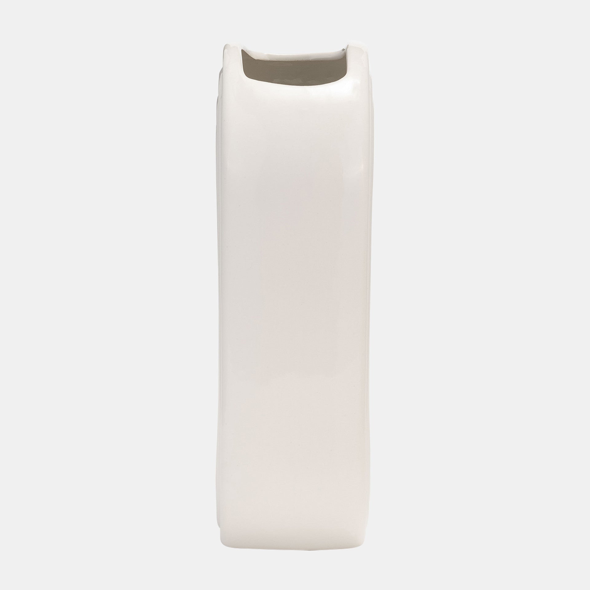 Oval Ridged Vase