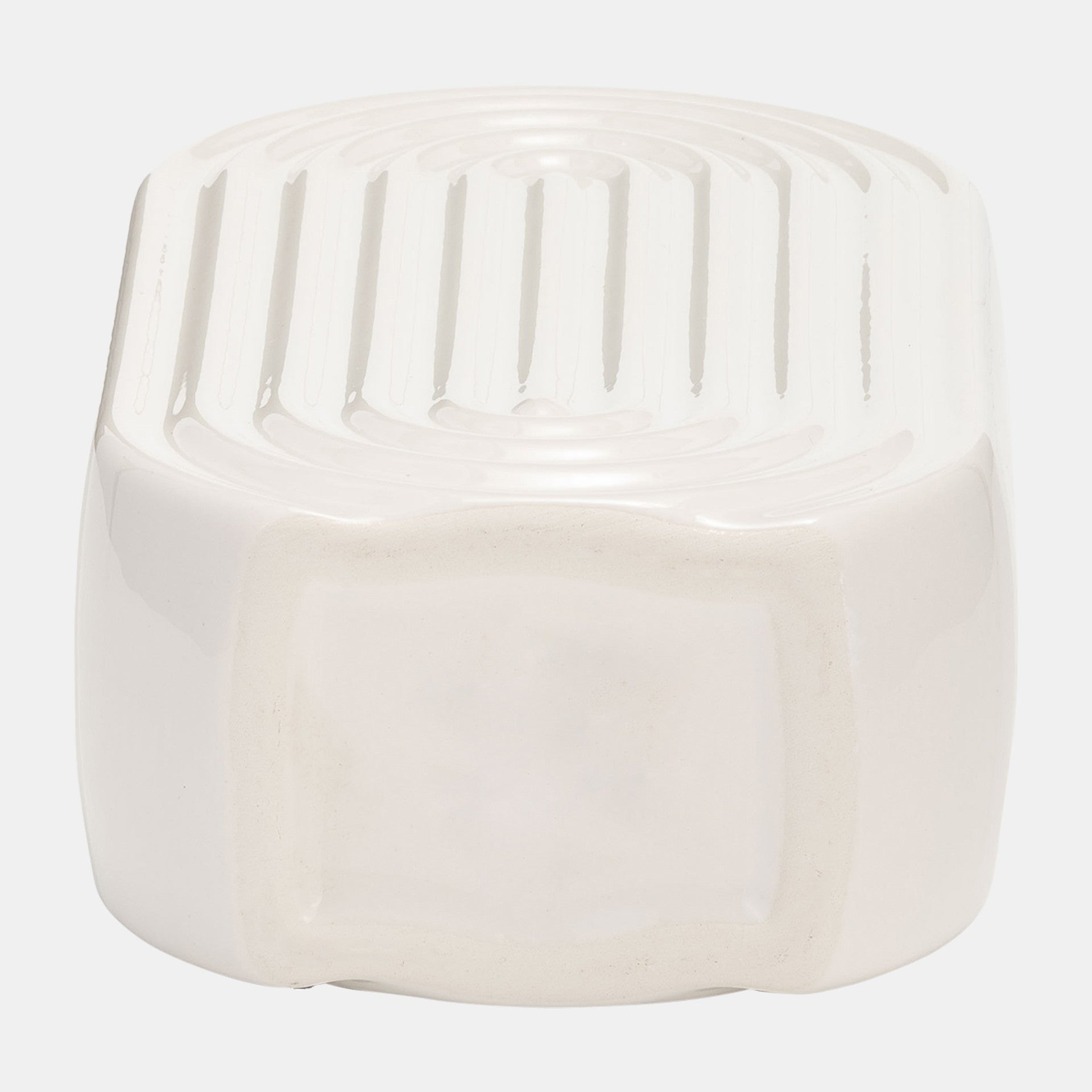Oval Ridged Vase