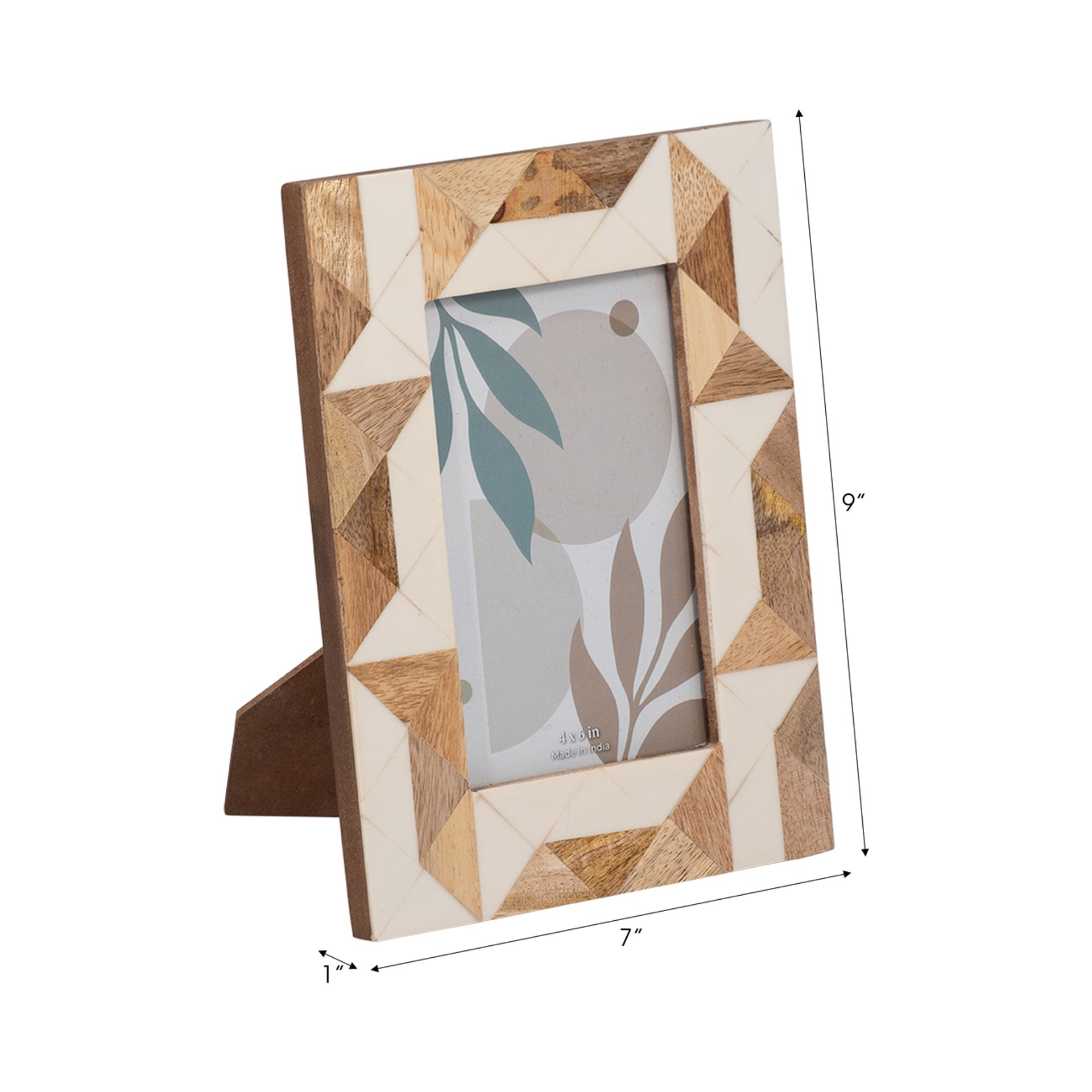 Geometric Wood Photo Frame