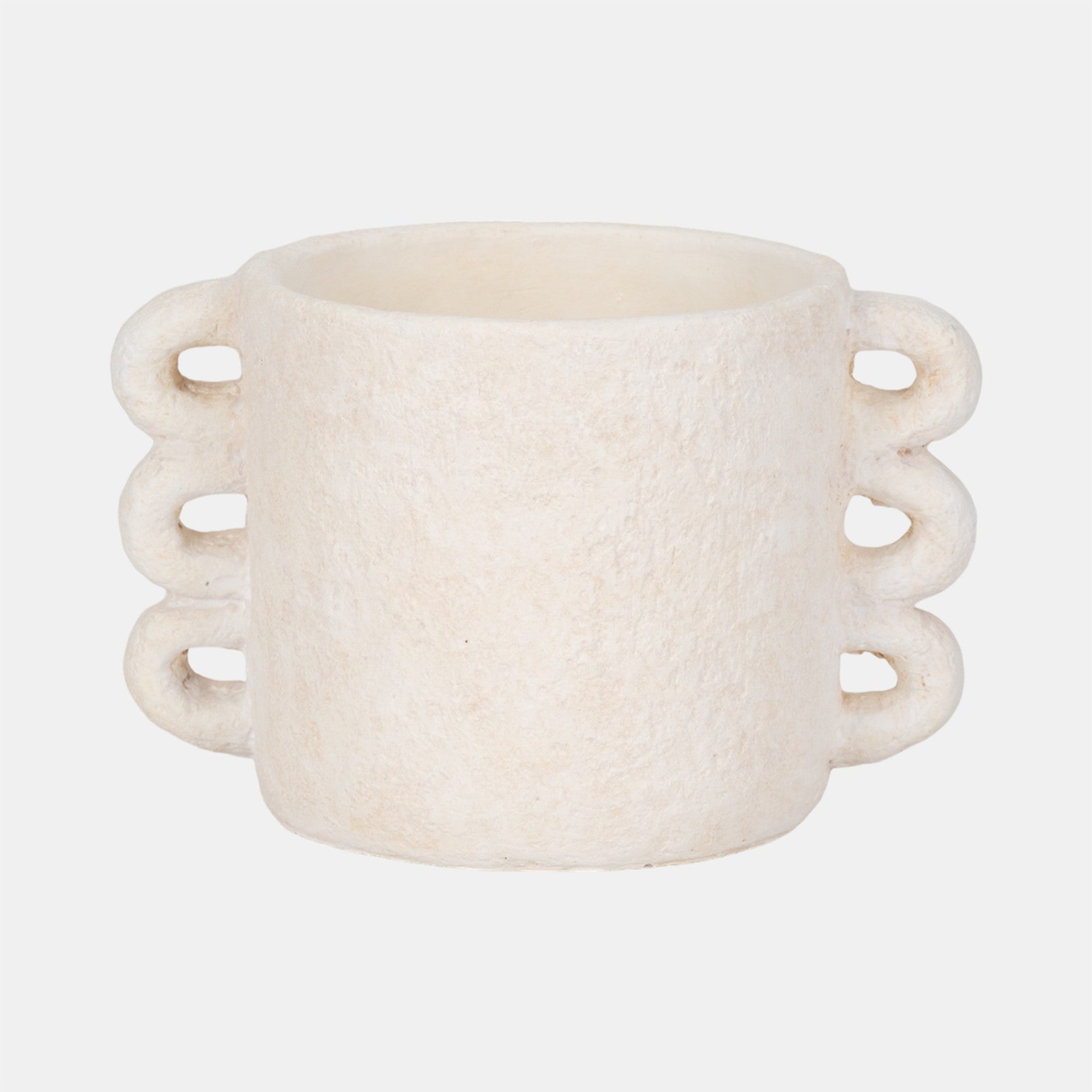 Arch Handle Planter, White