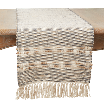 Striped Tassel Runner