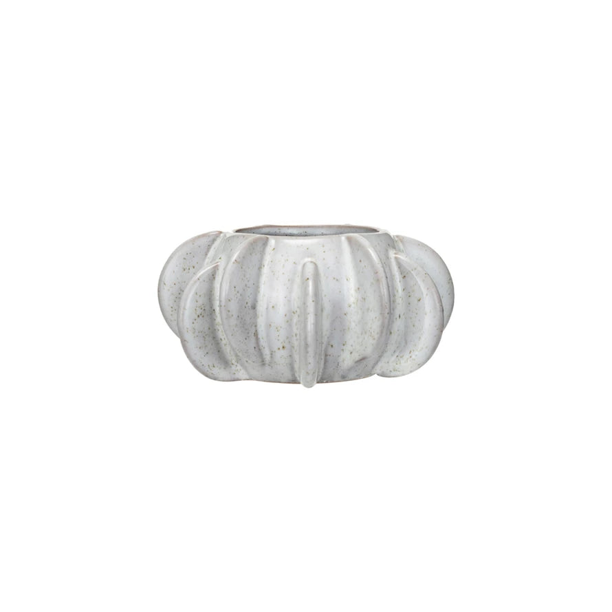 White Handmade Stoneware Planter