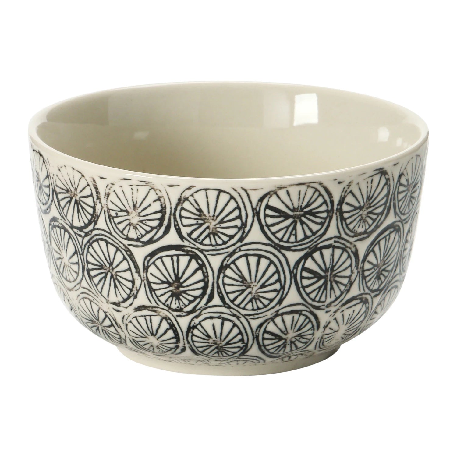 Black & White Hand-Stamped Bowl