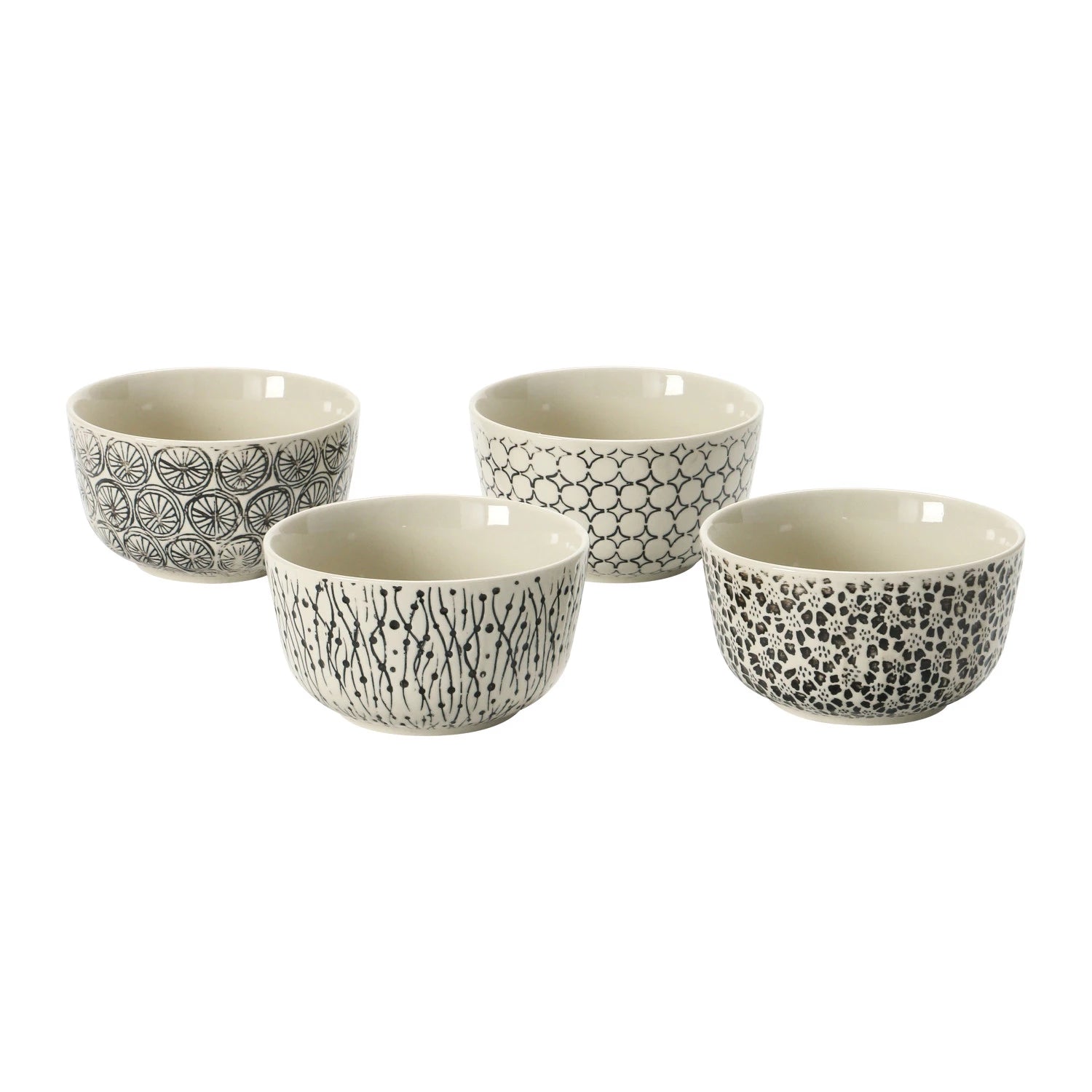 Black & White Hand-Stamped Bowl