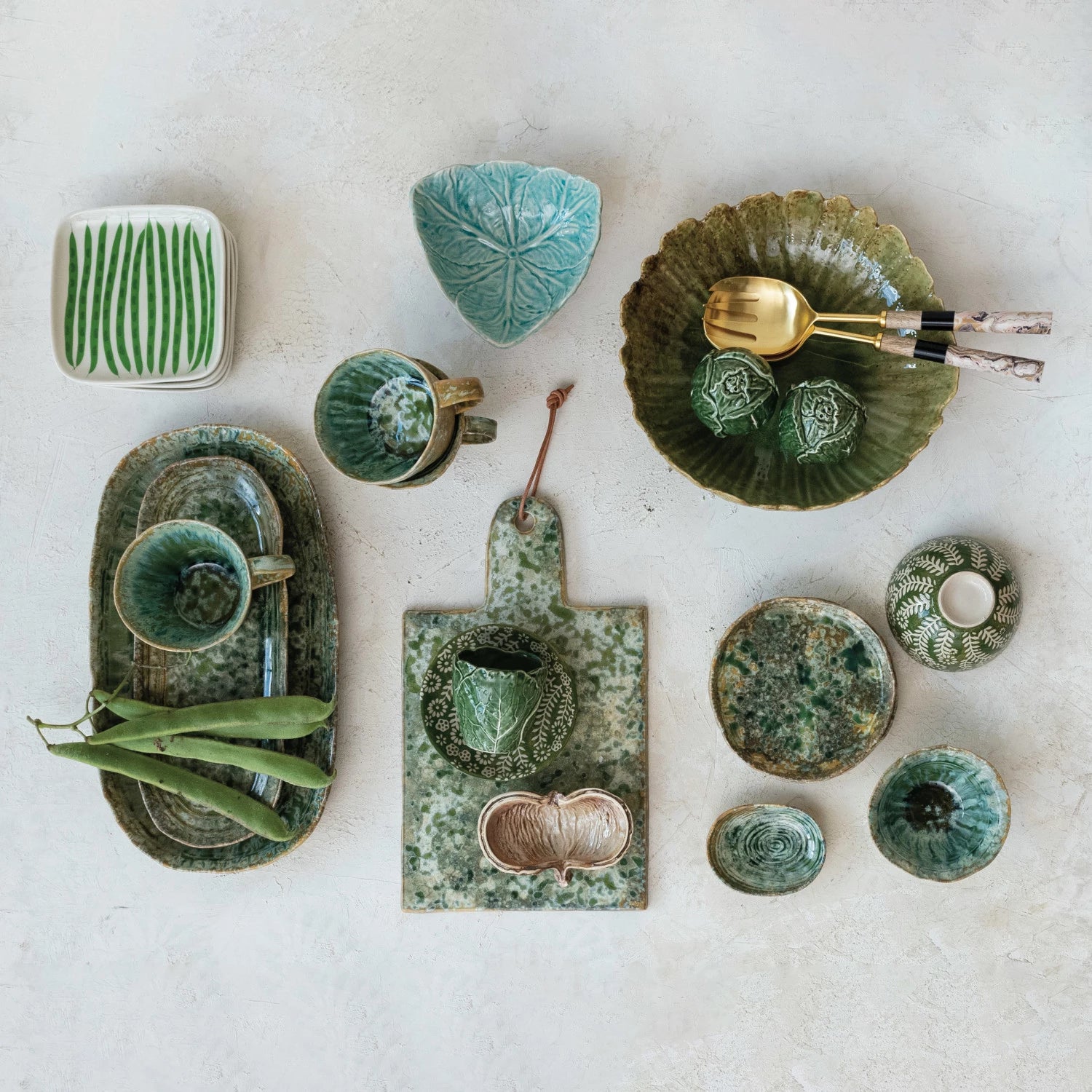 Green Crackle Glaze Bowl 4 1/2"