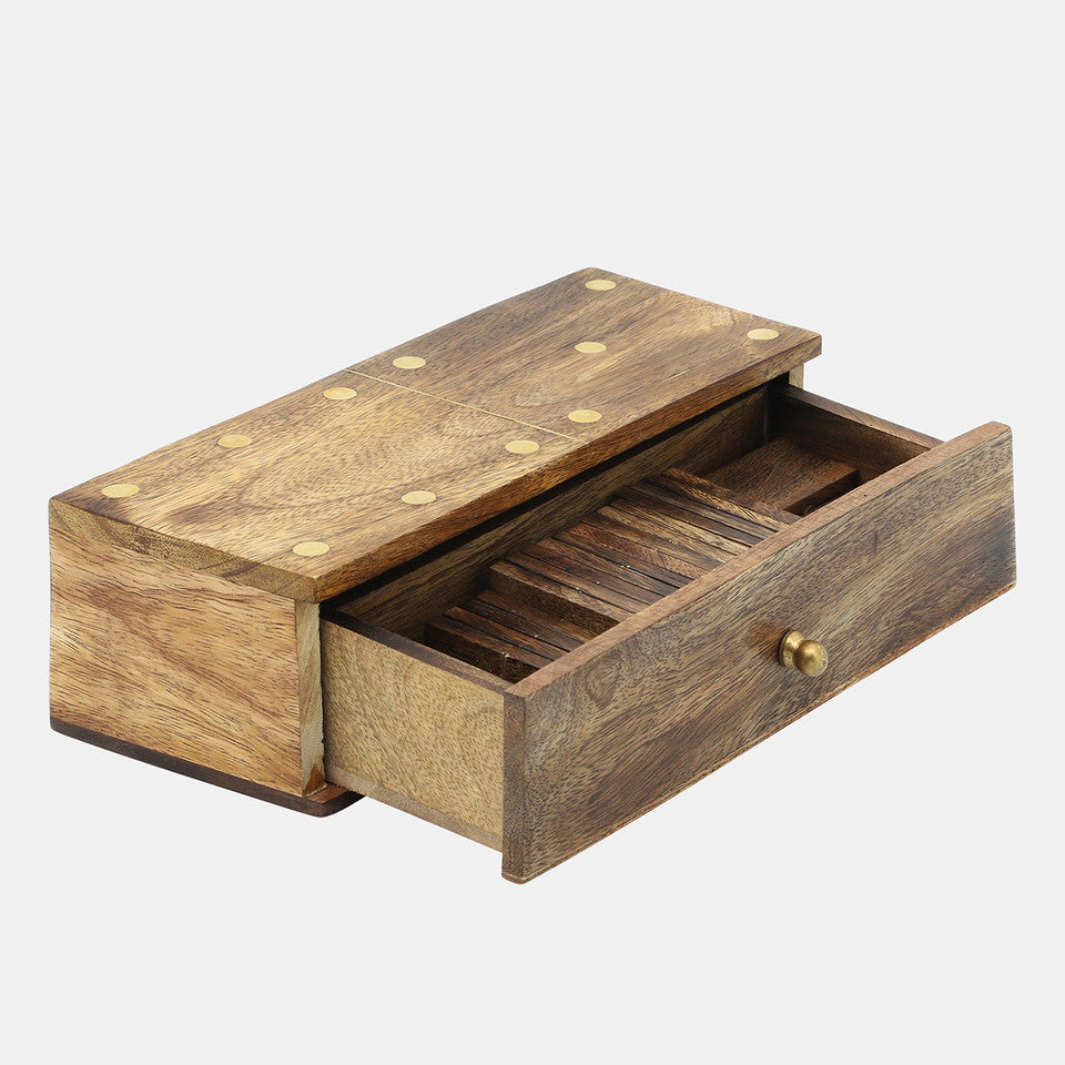 Wood Dominoes Set in Box