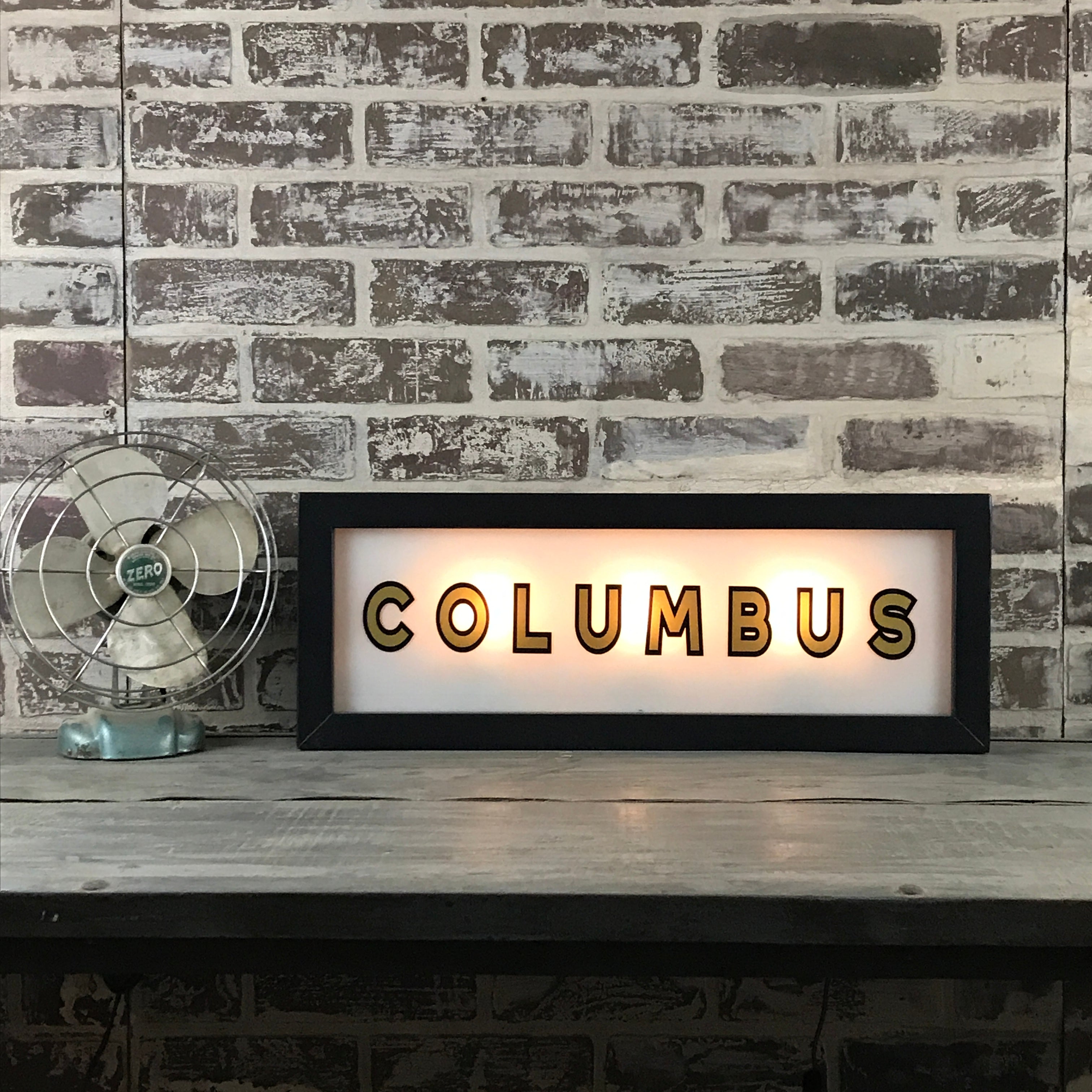 Black & Gold Lighted Sign