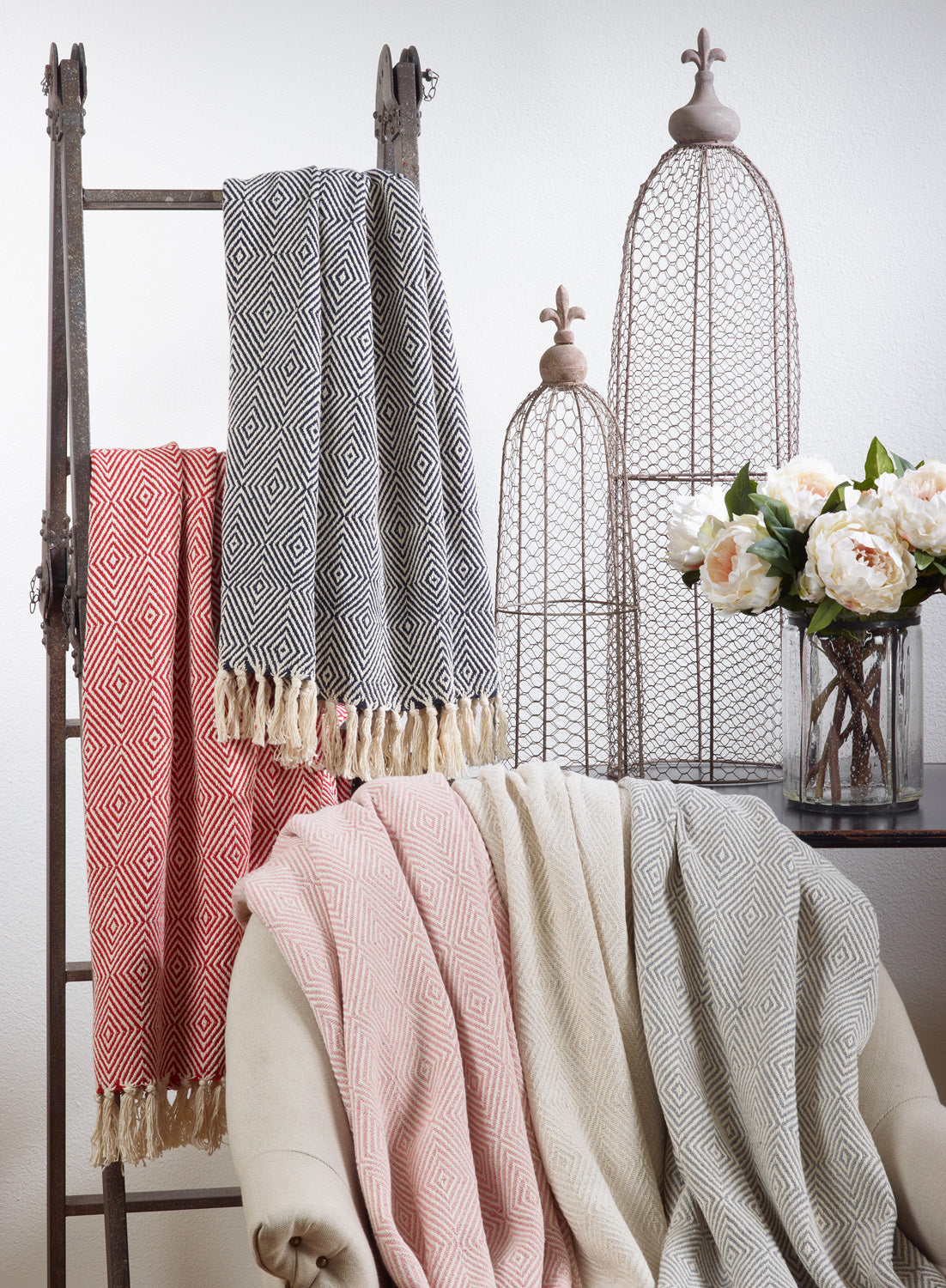 Diamond Large Weave Throw