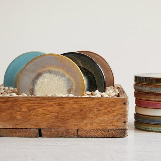 Round Reactive Glaze Coaster