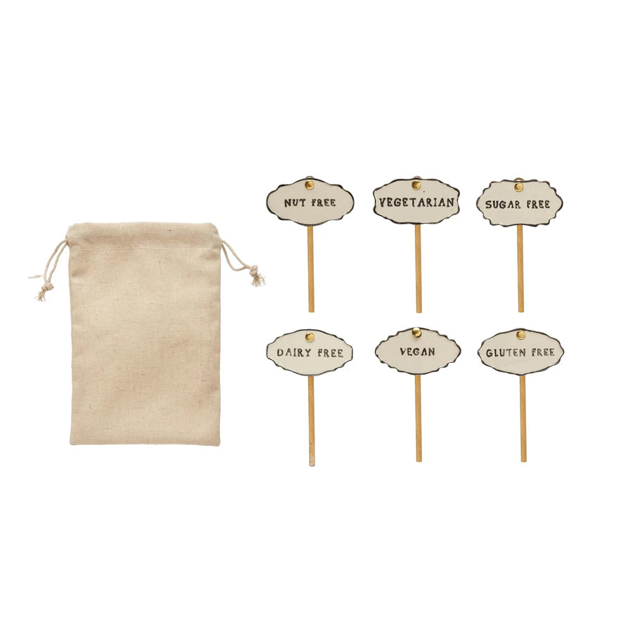 Café Food Markers S/6