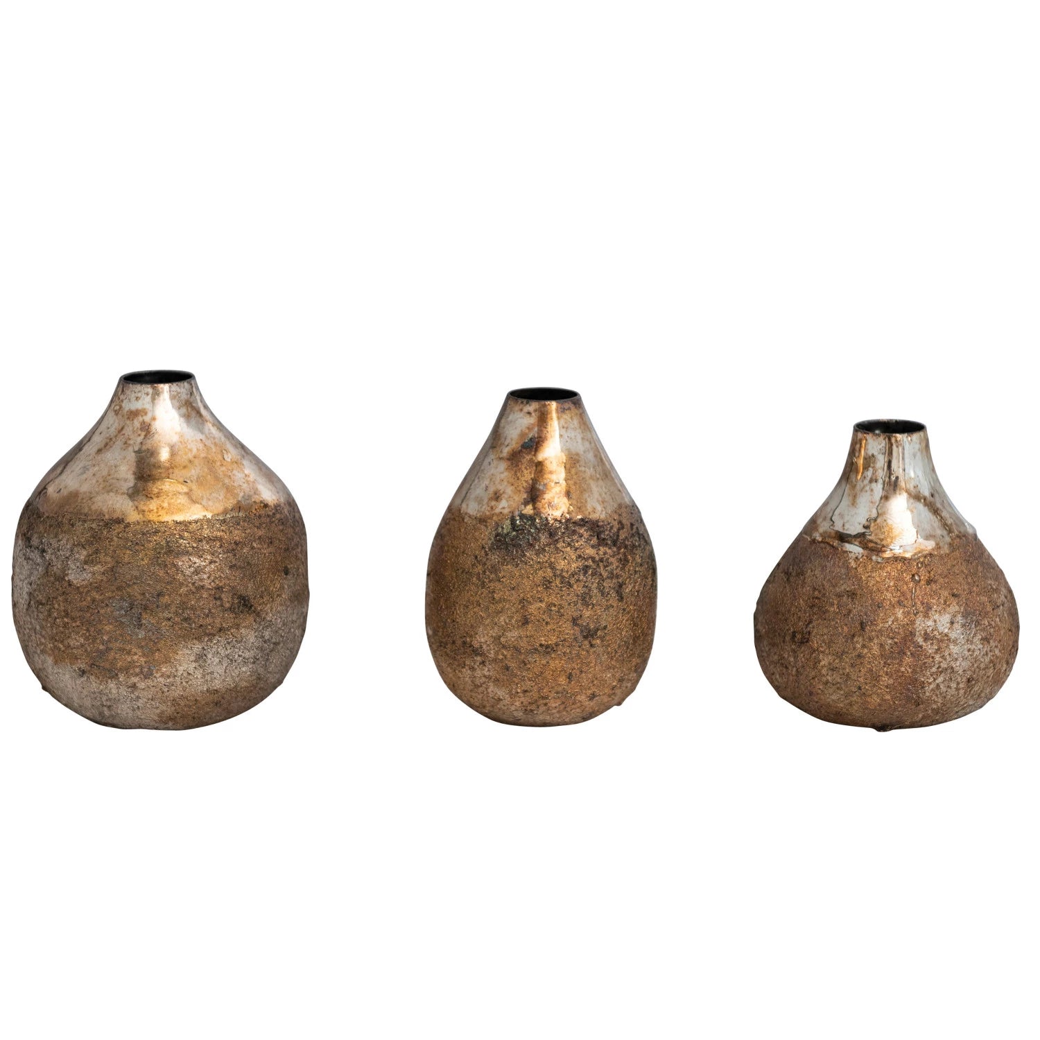 Burnt Gold Textured Bud Vase Assorted