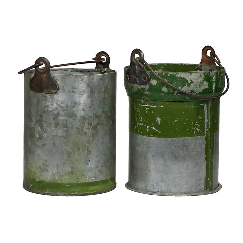 Reclaimed Iron Bucket with Handle