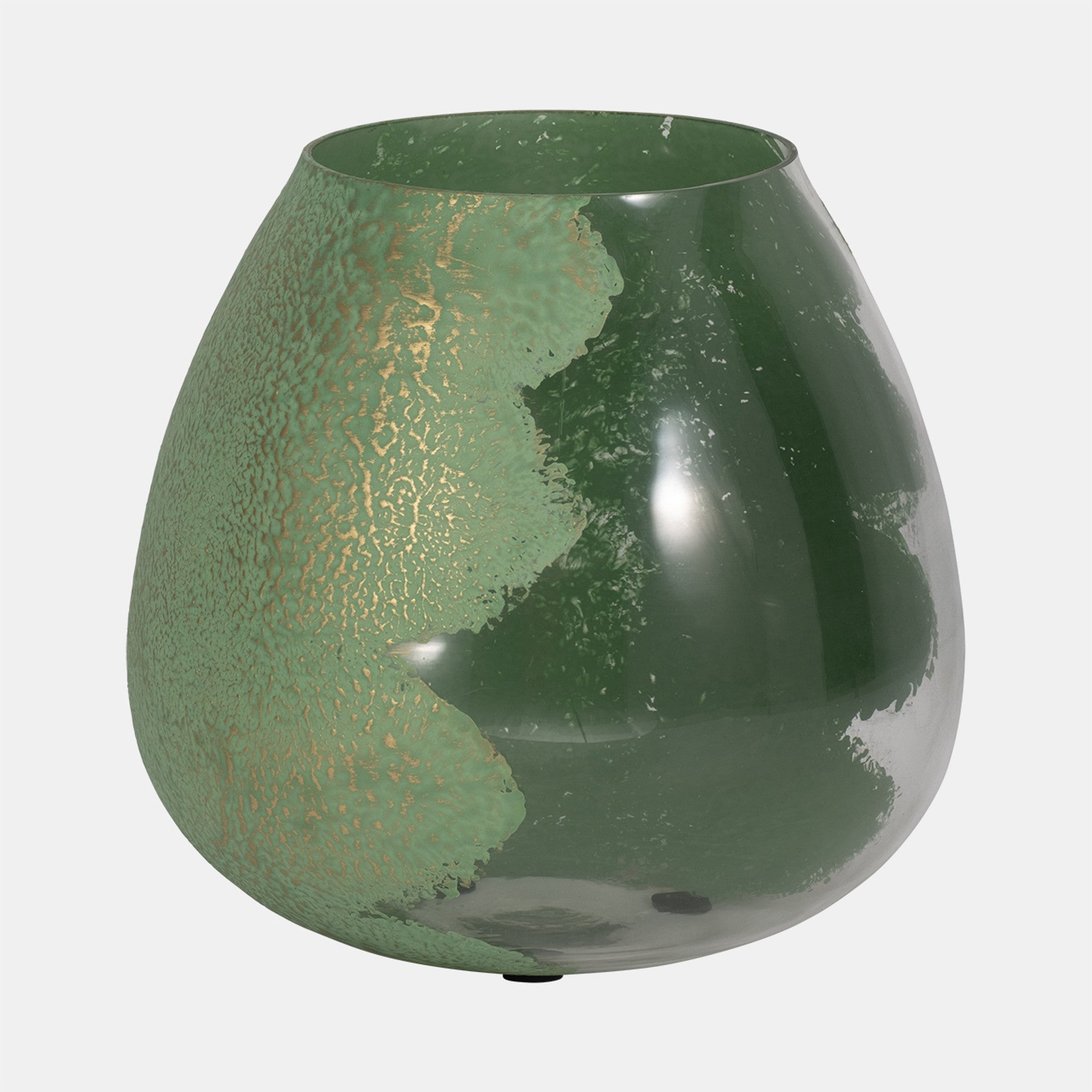 Glass Dipped Vase, Green*