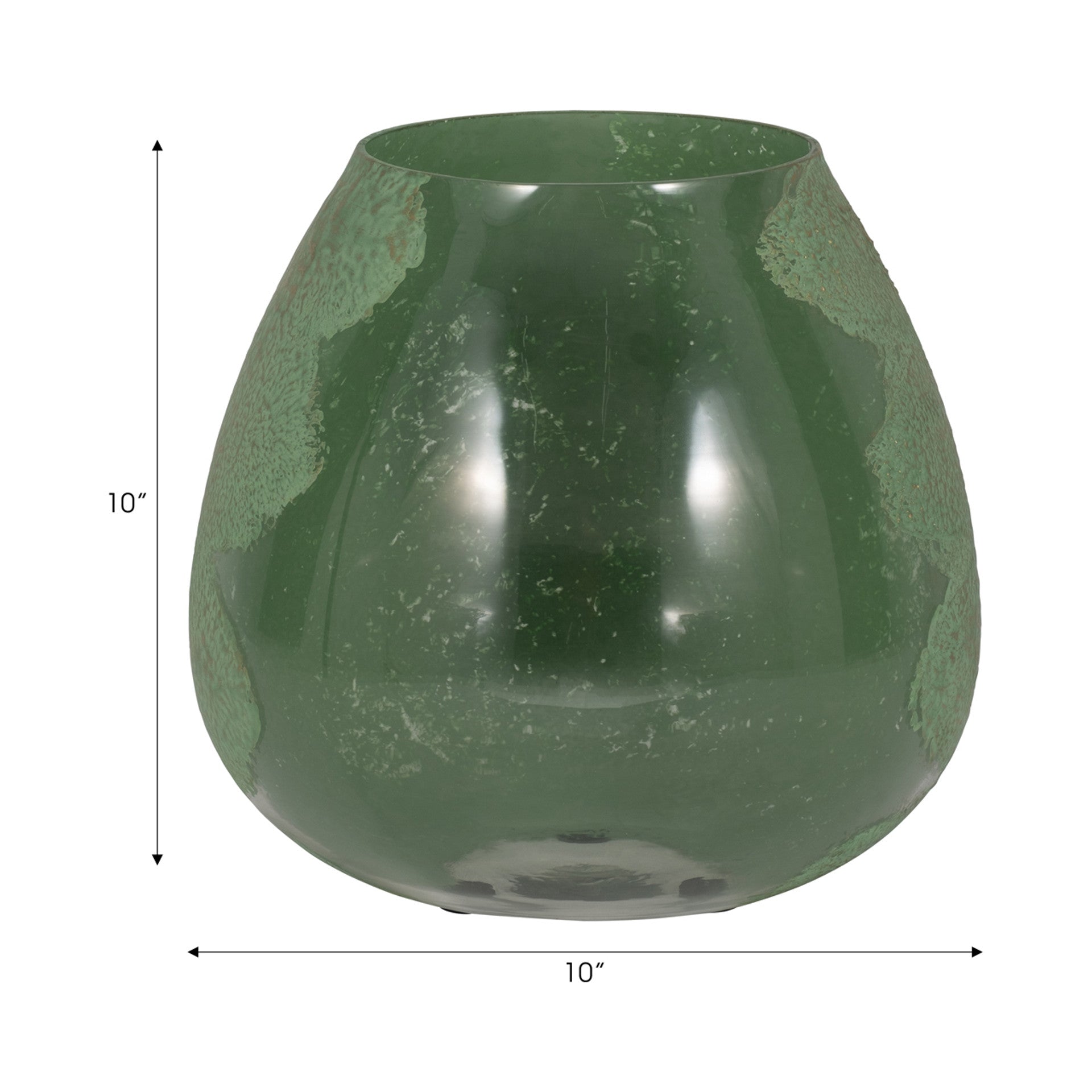 Glass Dipped Vase, Green*