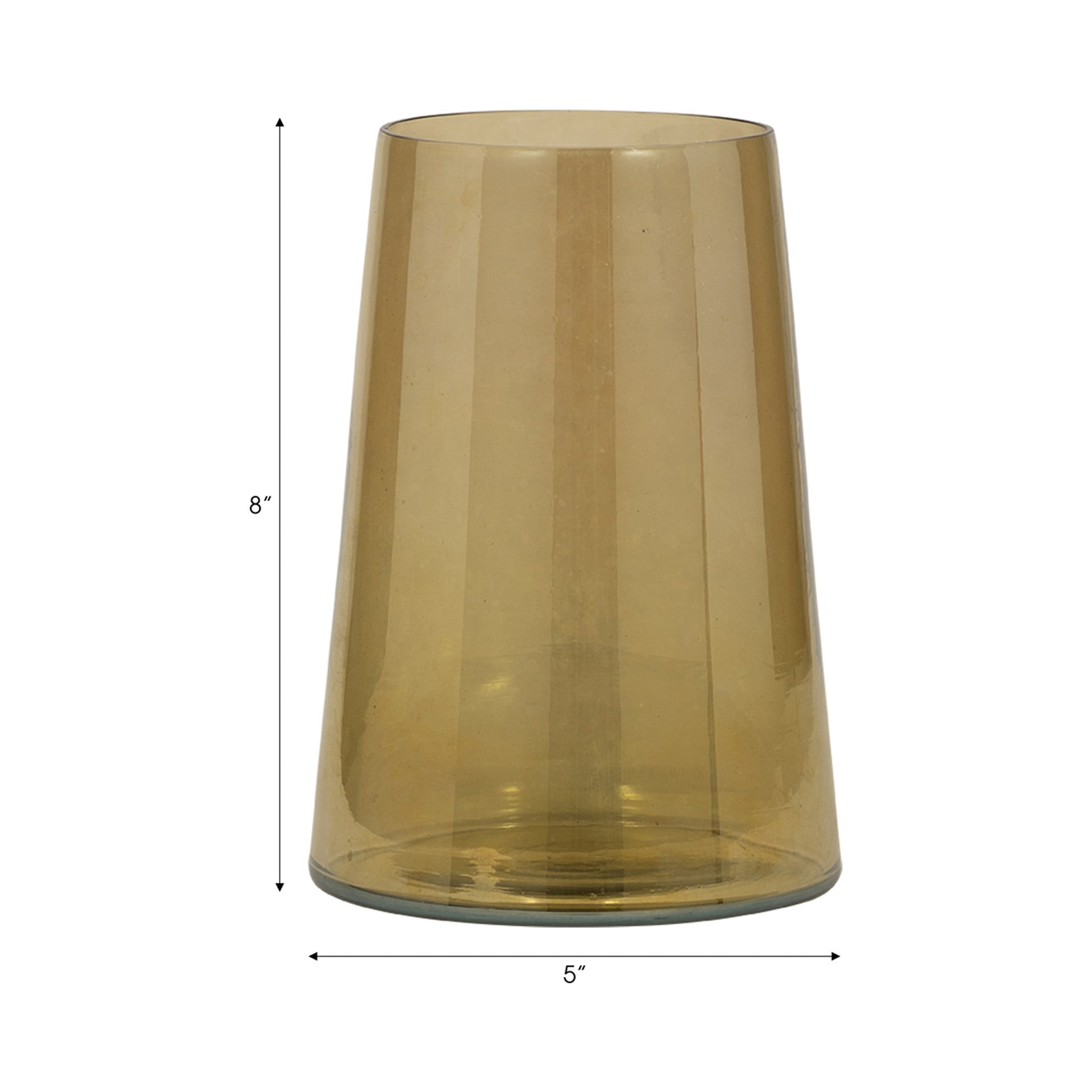 Glass Luster Vase, Gold