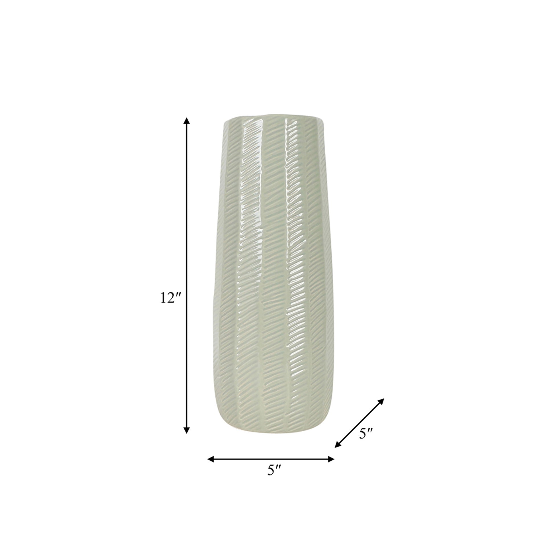 Etched Lines Cylinder Vase