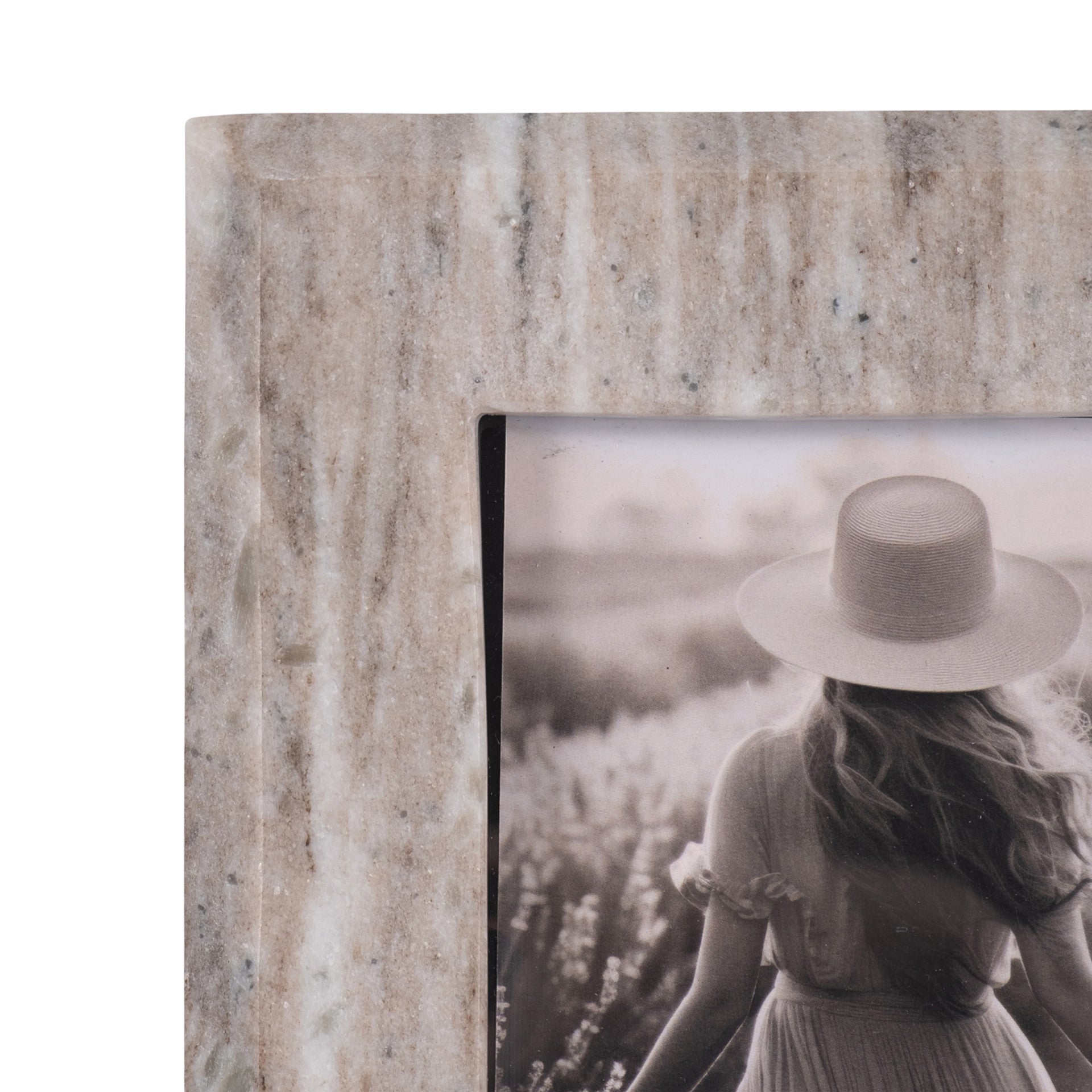 Curved Marble Photo Frame, Mocha*