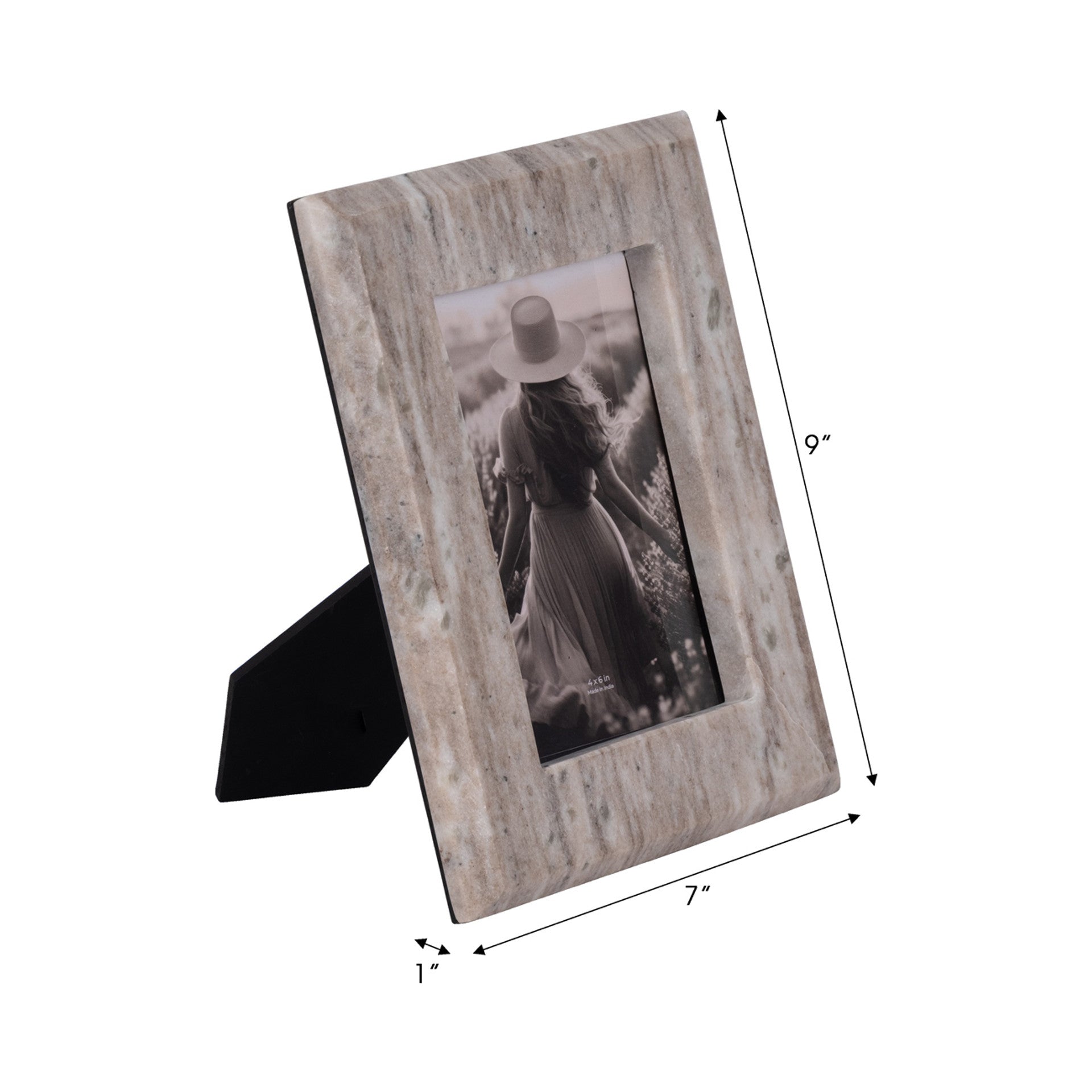 Curved Marble Photo Frame, Mocha*
