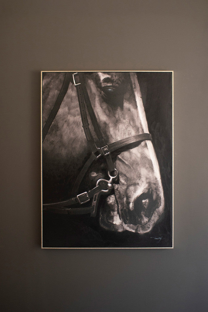 Black & White Horse Painting
