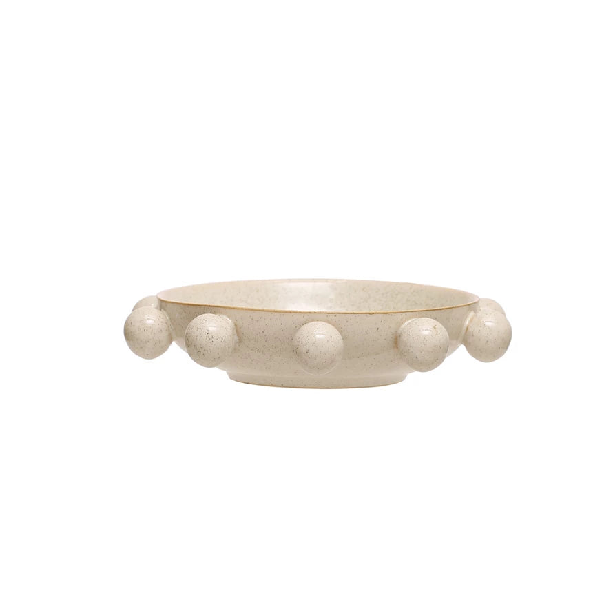 Speckled Stoneware Bowl w/ Orbs