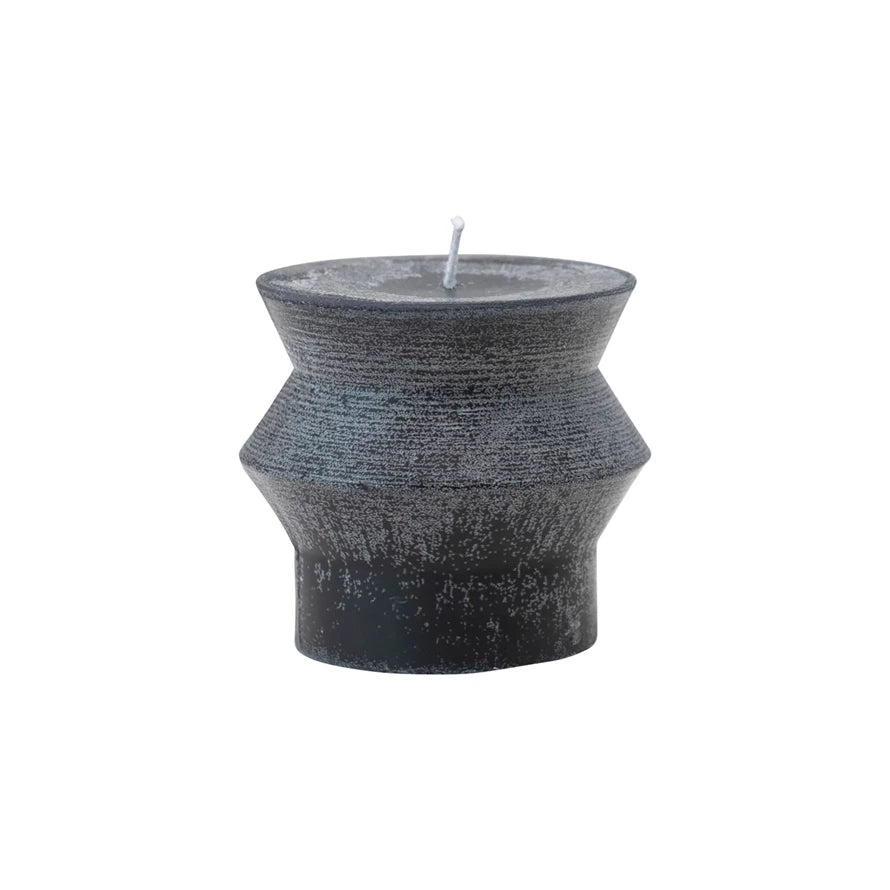 Black 3" Unscented Totem Pillar Candle
