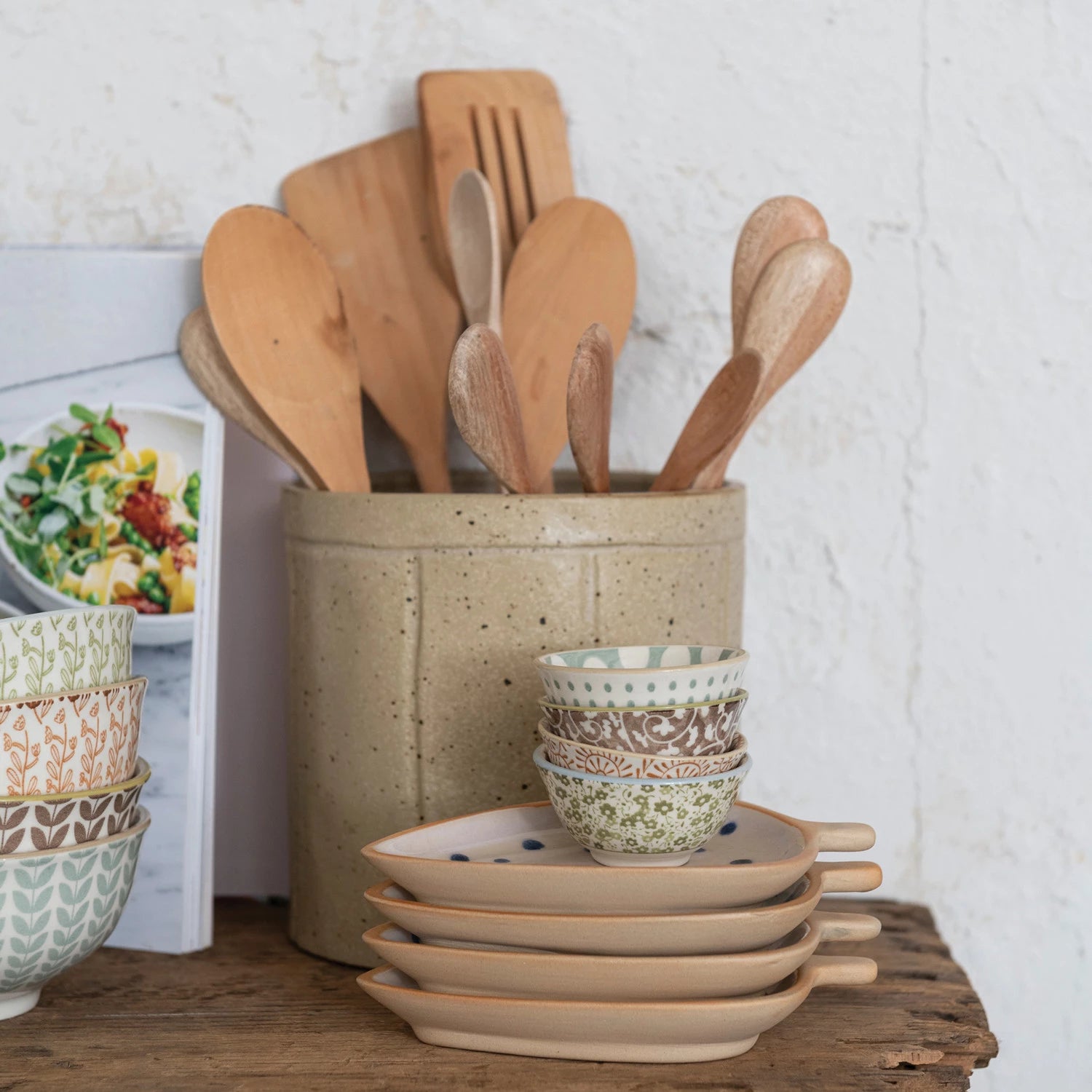 Stoneware Pinch Pot w/ Pattern