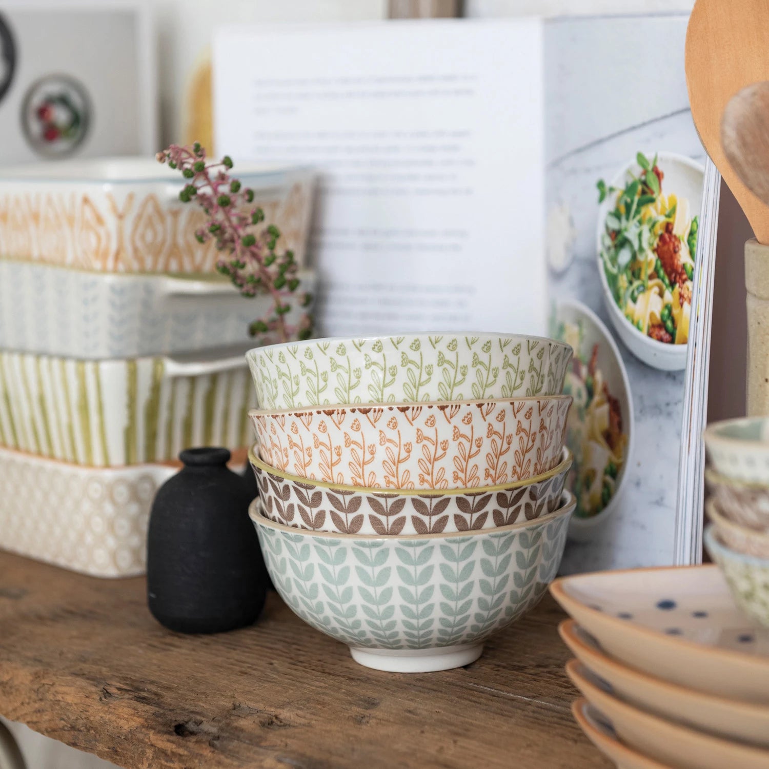 Stoneware Bowl w/ Pattern