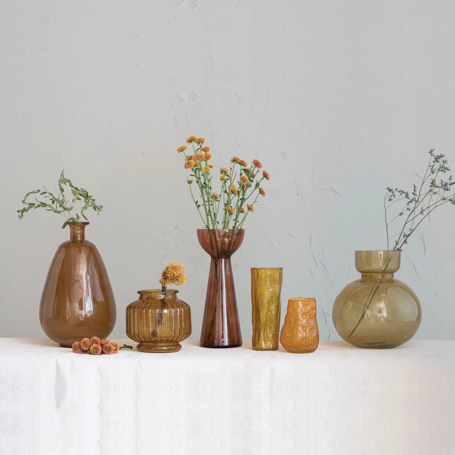 Brown Glass Vase or Candleholder*