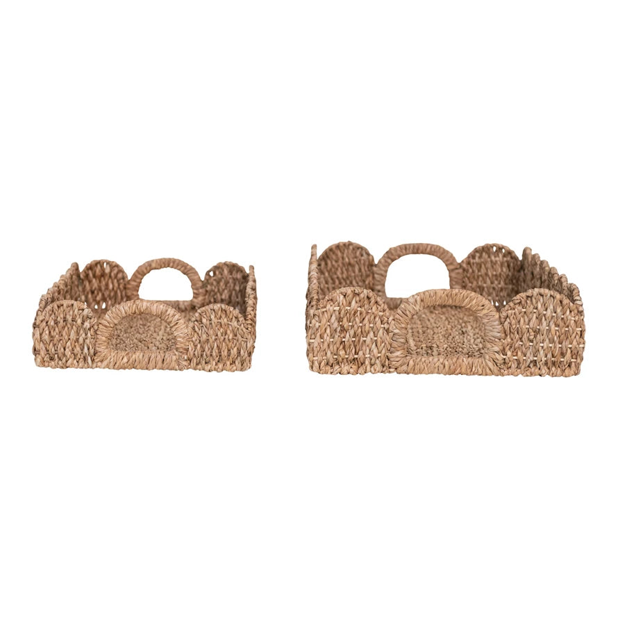 Scalloped Edge Tray w/ Handle