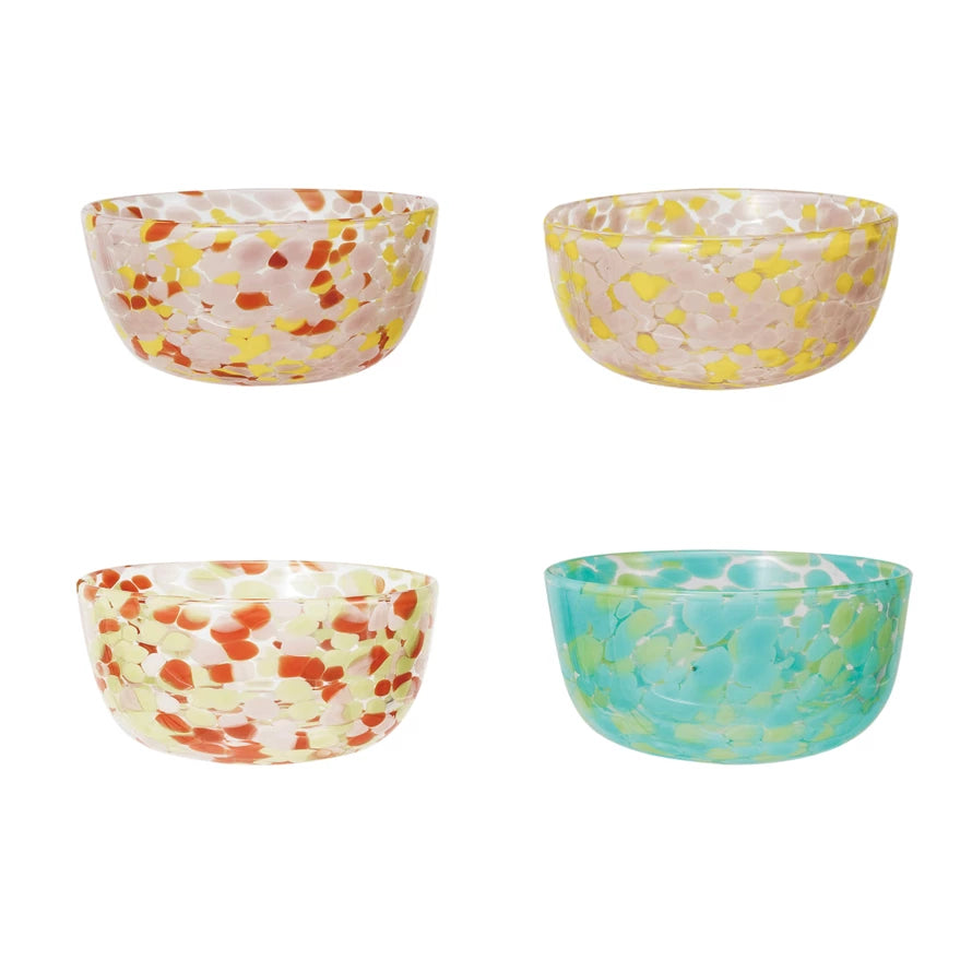 Hand-Blown Confetti Glass Bowl