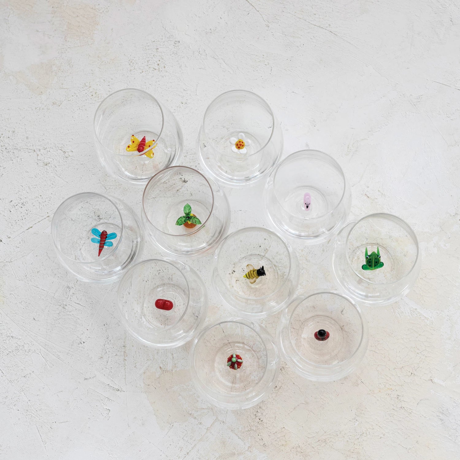 Stemless Wine Glass w/ Figure