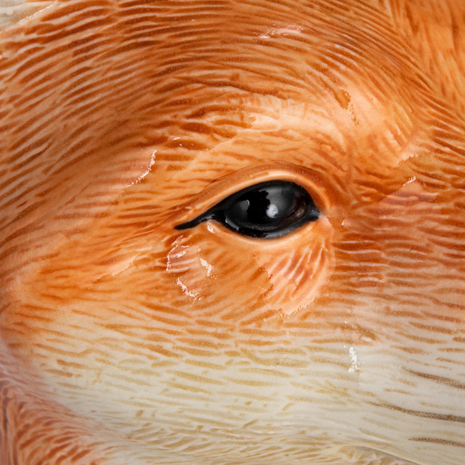 Hand-Painted Stoneware Fox Vase