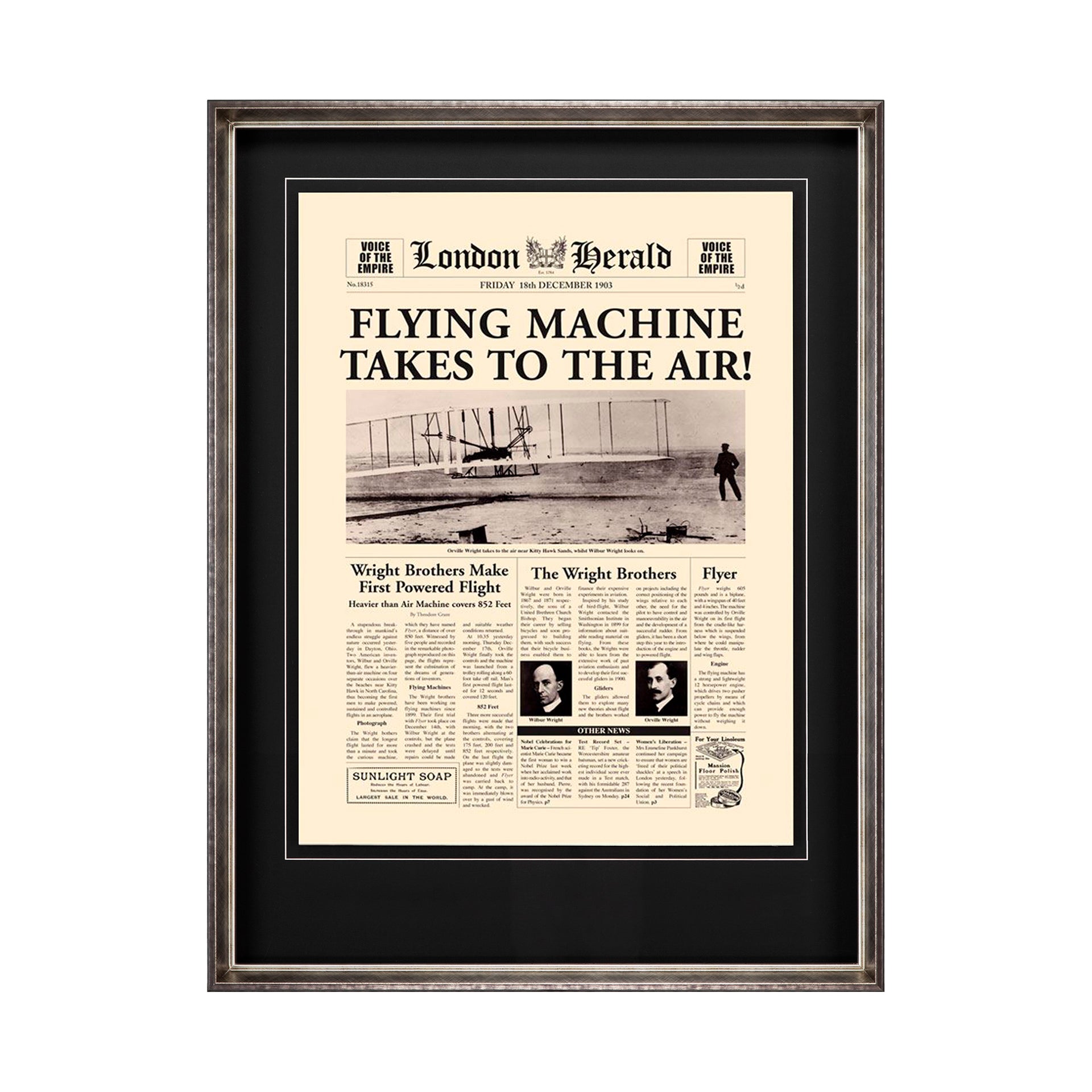 First Flight News Headliner Art