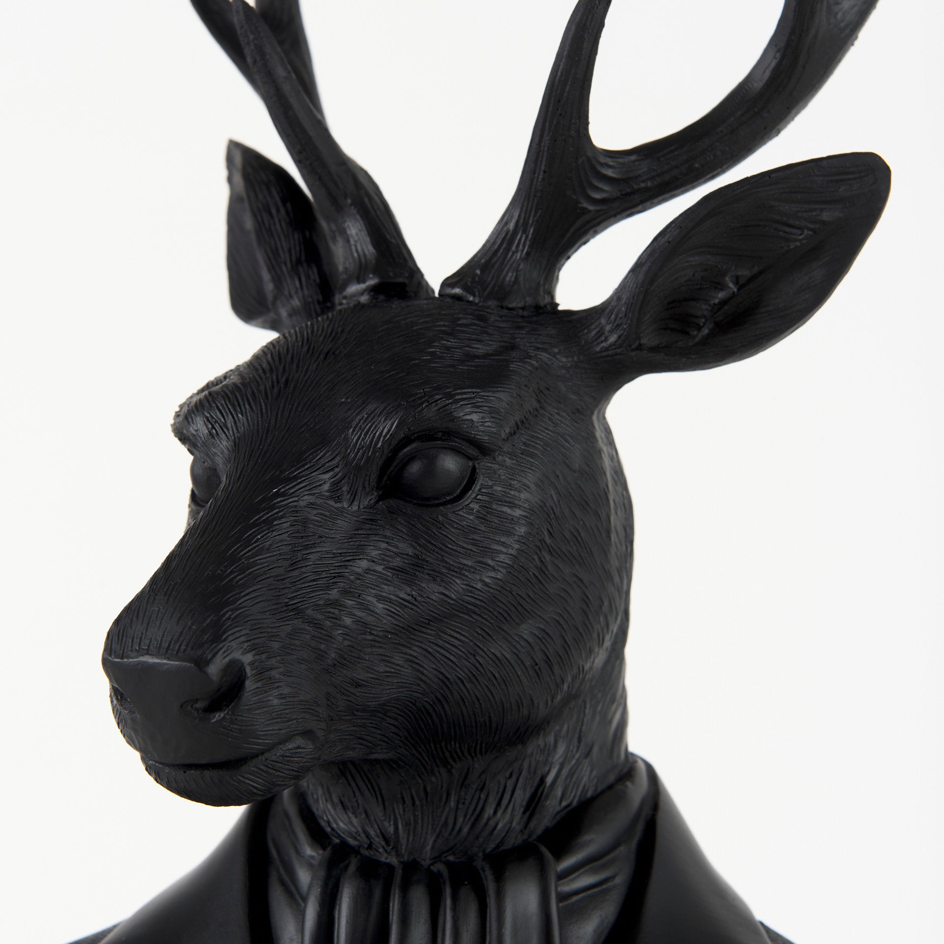 Mozart Black Resin Deer Bust