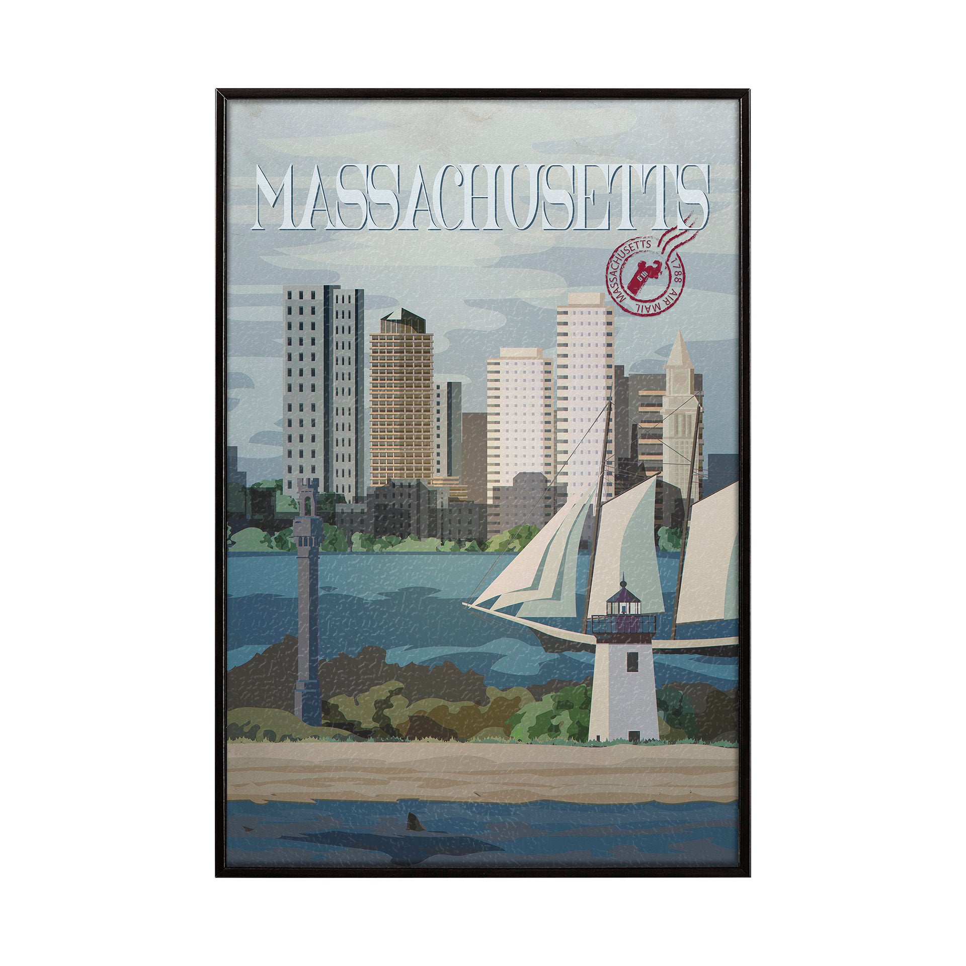 Massachusetts Go Framed Art