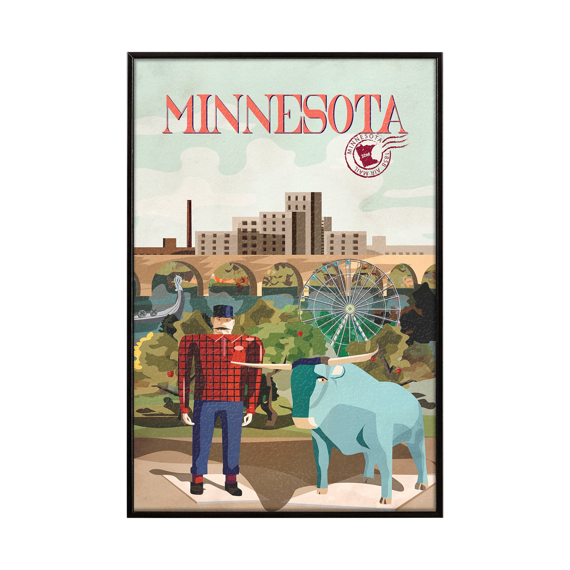 Minnesota Go Framed Art
