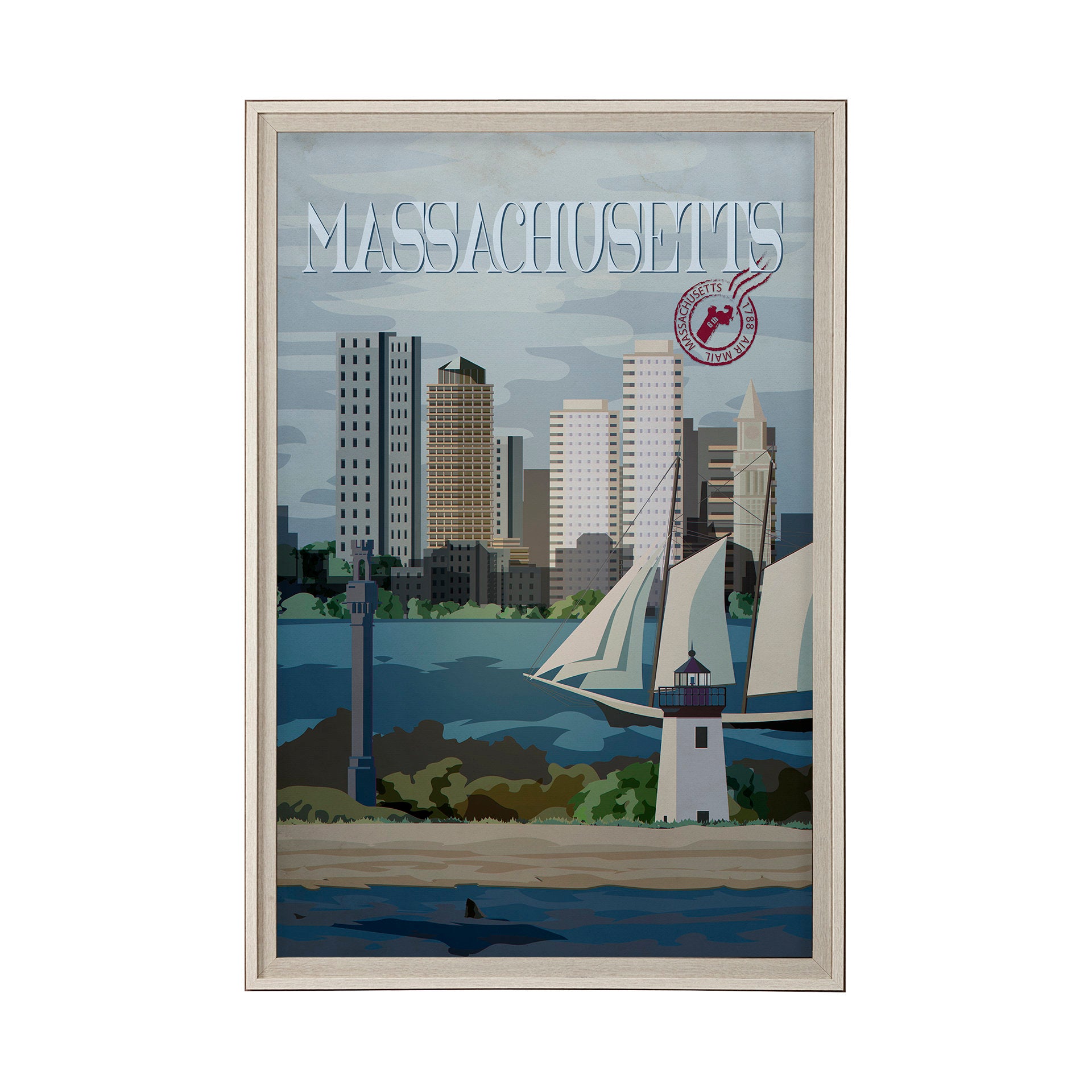 Massachusetts Go Framed Art