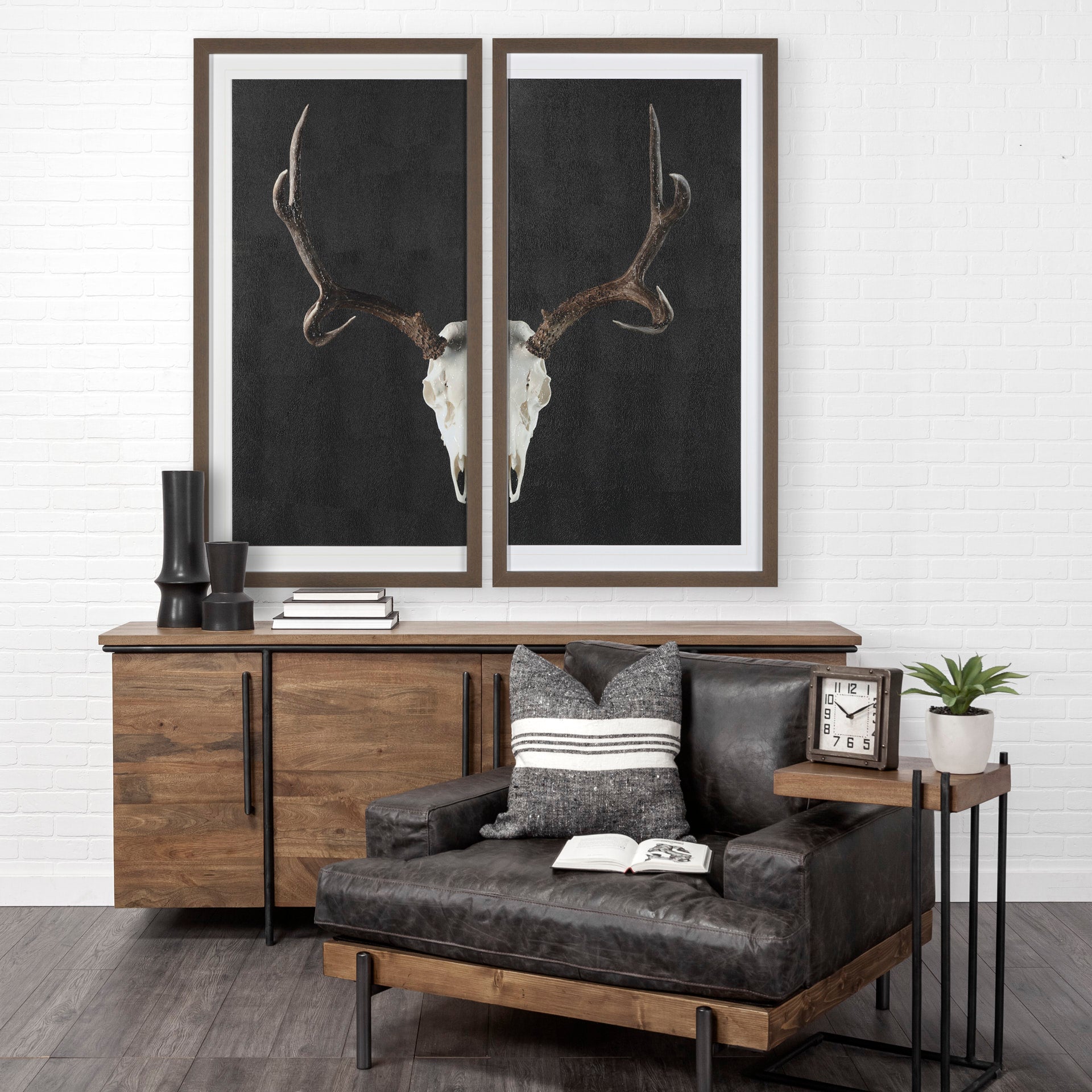 Cervidae Diptych Framed Art