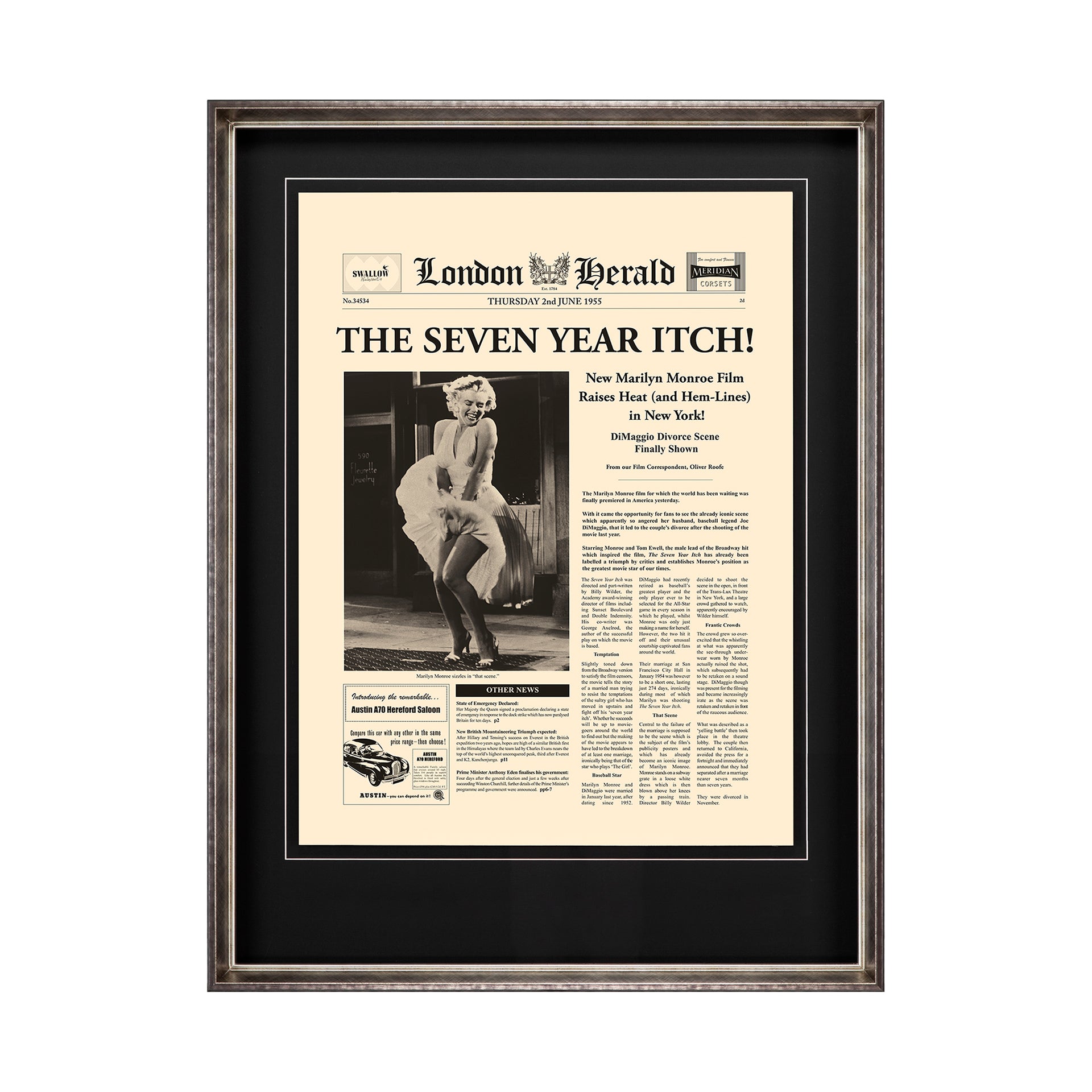 Seven Year Itch News Headliner Art