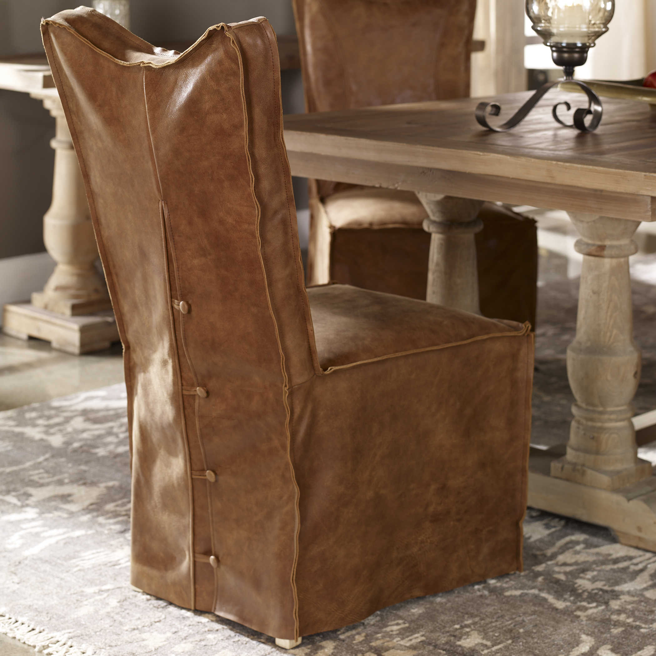 Delroy Leather Dining Chair