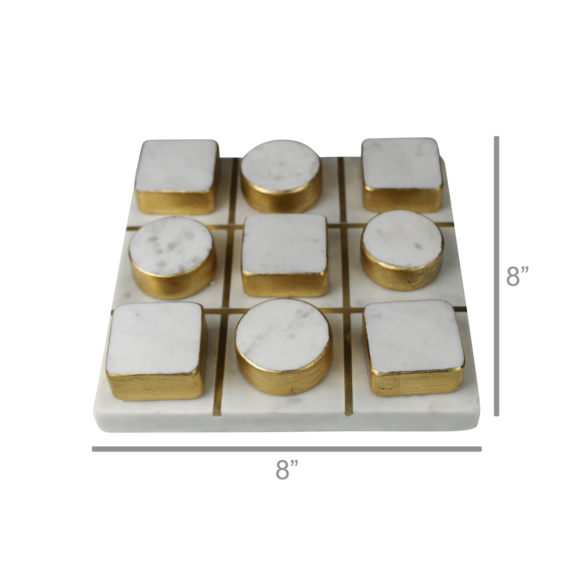 Tic-Tac-Toe Gold Marble Game