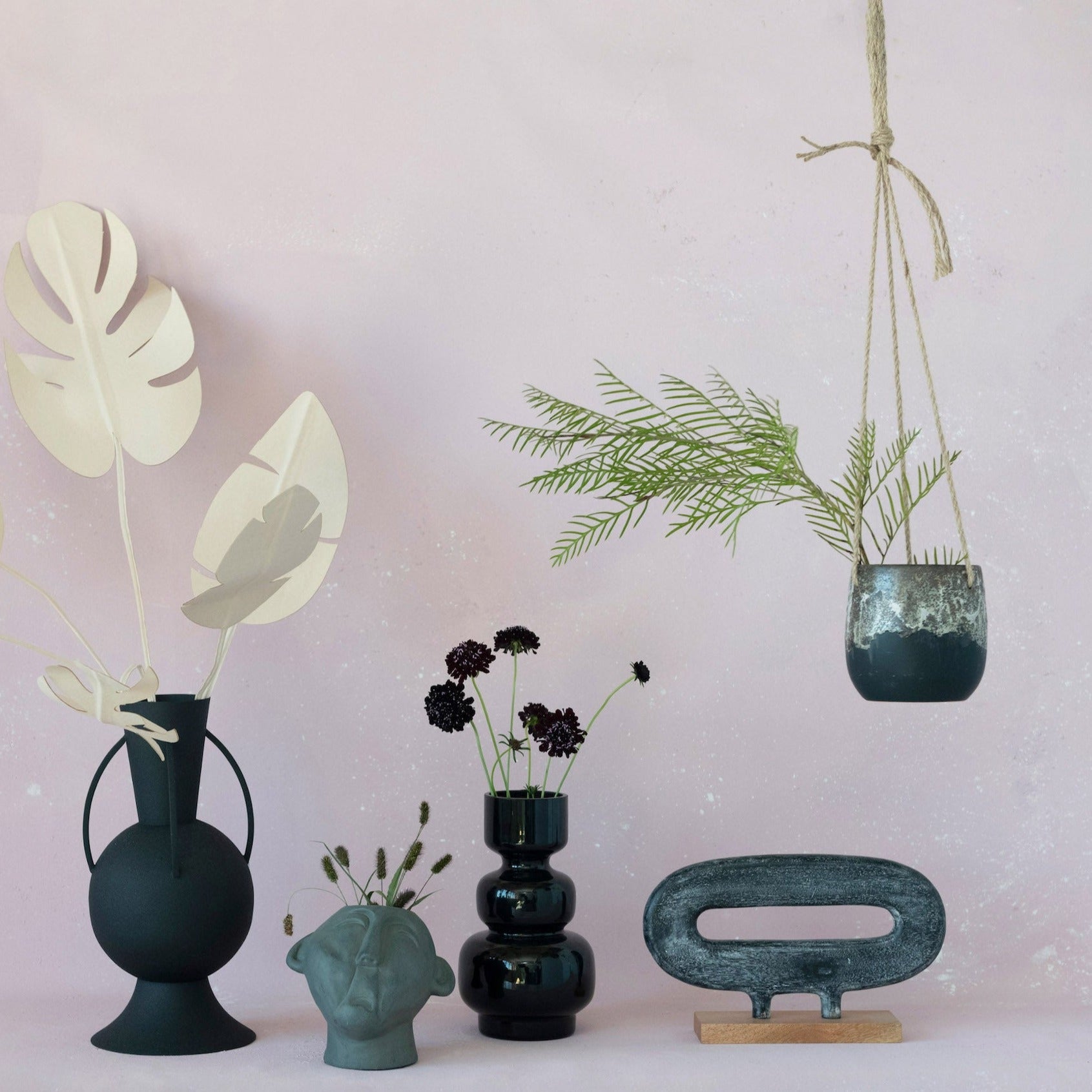 Black Glass Vase*