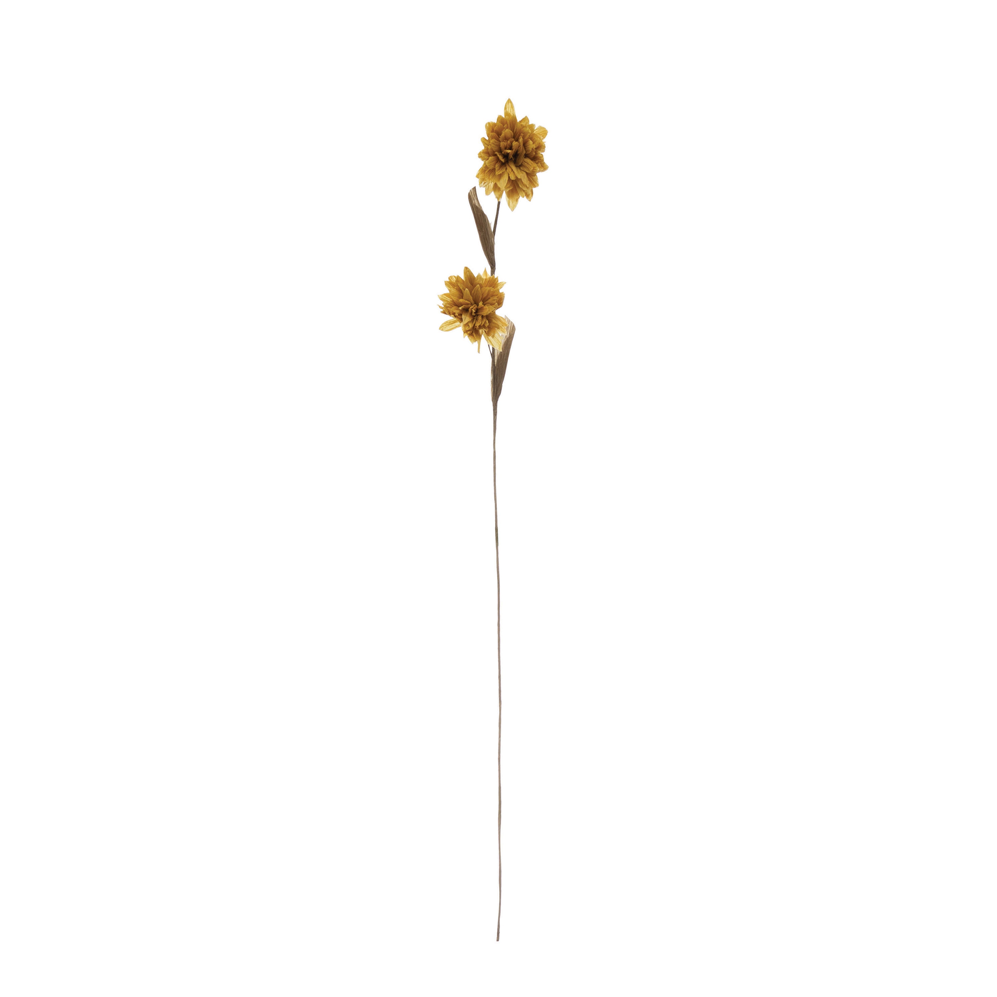Mustard Paper Chrysanthemum Spray