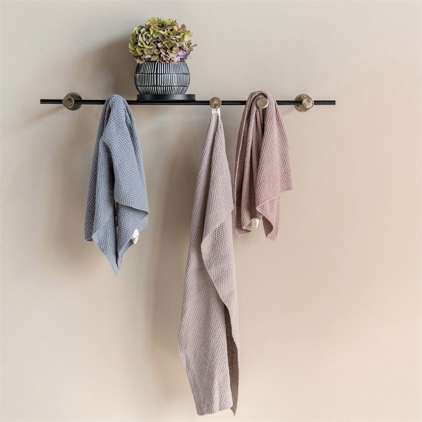 Black and Brass Wall Hook with Shelf