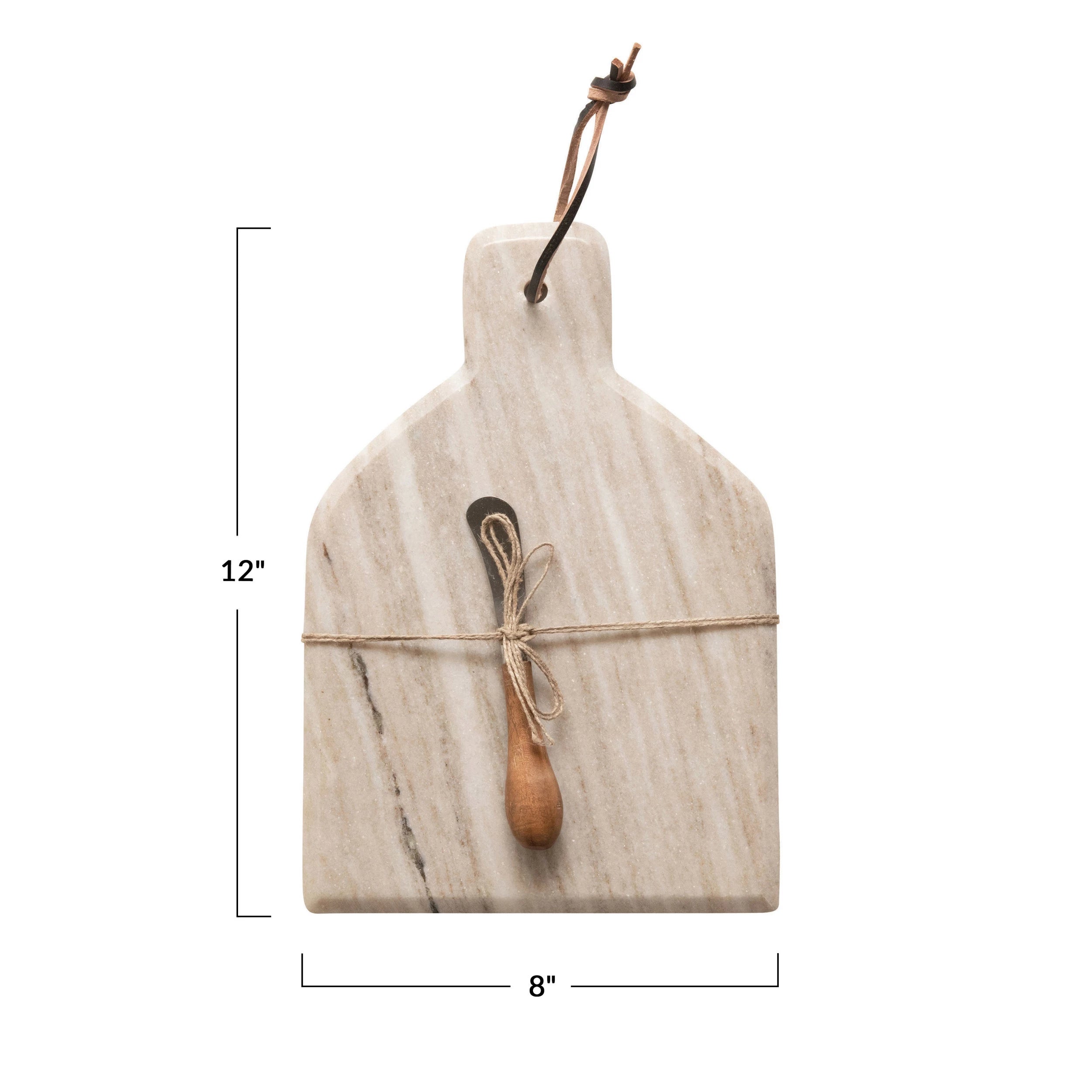 Marble Cheese & Cutting Board with Canape Knife