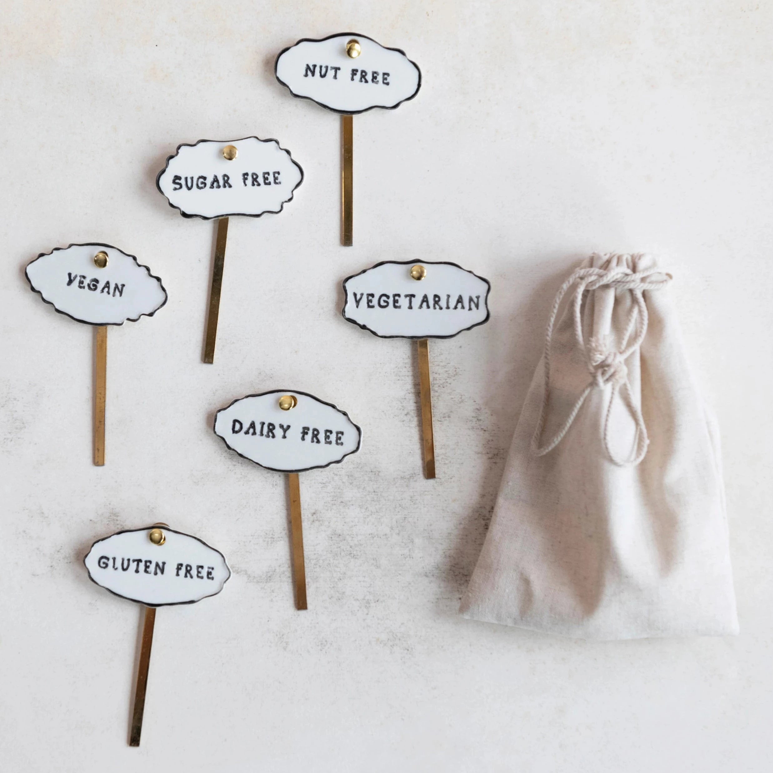 Café Food Markers S/6