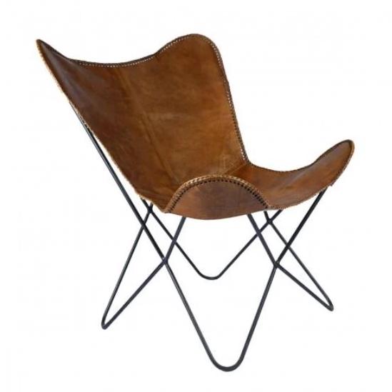 Brown Stitched Leather
